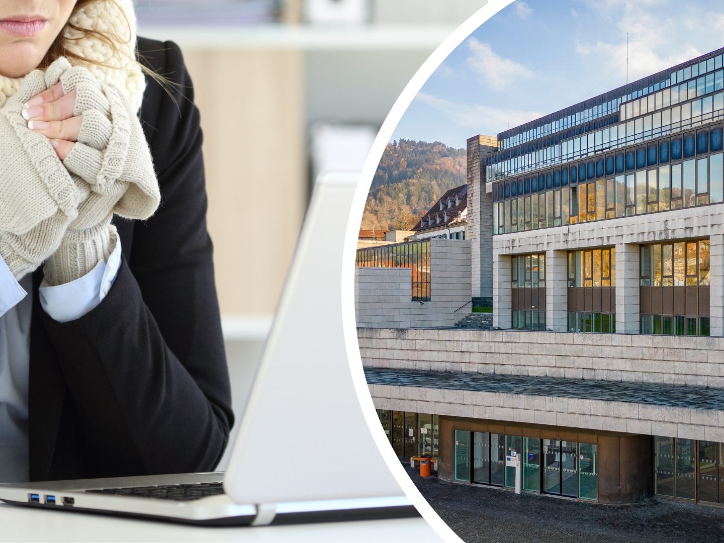 Die Büros sind zu kalt. Jetzt dreht die Landesverwaltung die Heizung wieder auf.