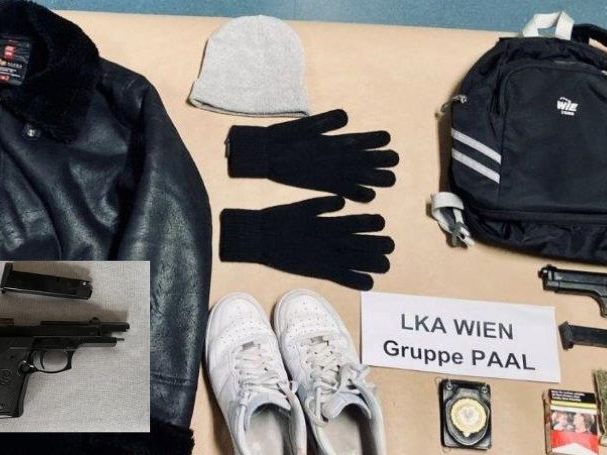 Das Equipment des 23-jährigen Tankstellen-Räubers. Das Equipment des 23-jährigen Tankstellen-Räubers.