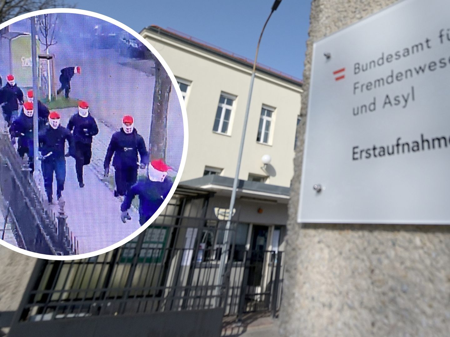 Bereits Ende November gab es eine Aktion der rechtsradikalen Gruppierung "Die Österreicher" (kleines Bild).