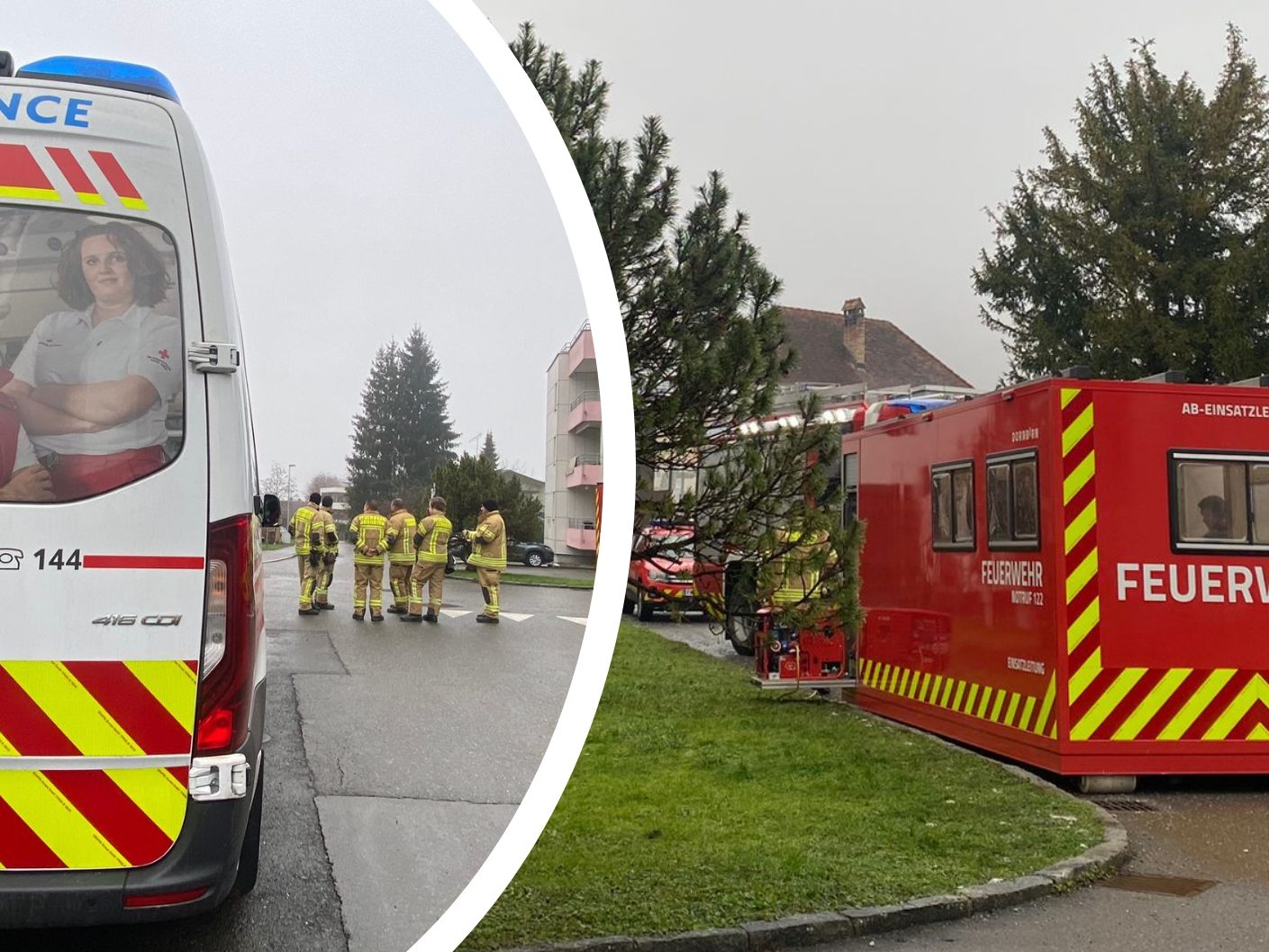 Polizei, Rettung und Feuerwehr sind vor Ort. Polizei, Rettung und Feuerwehr sind vor Ort.