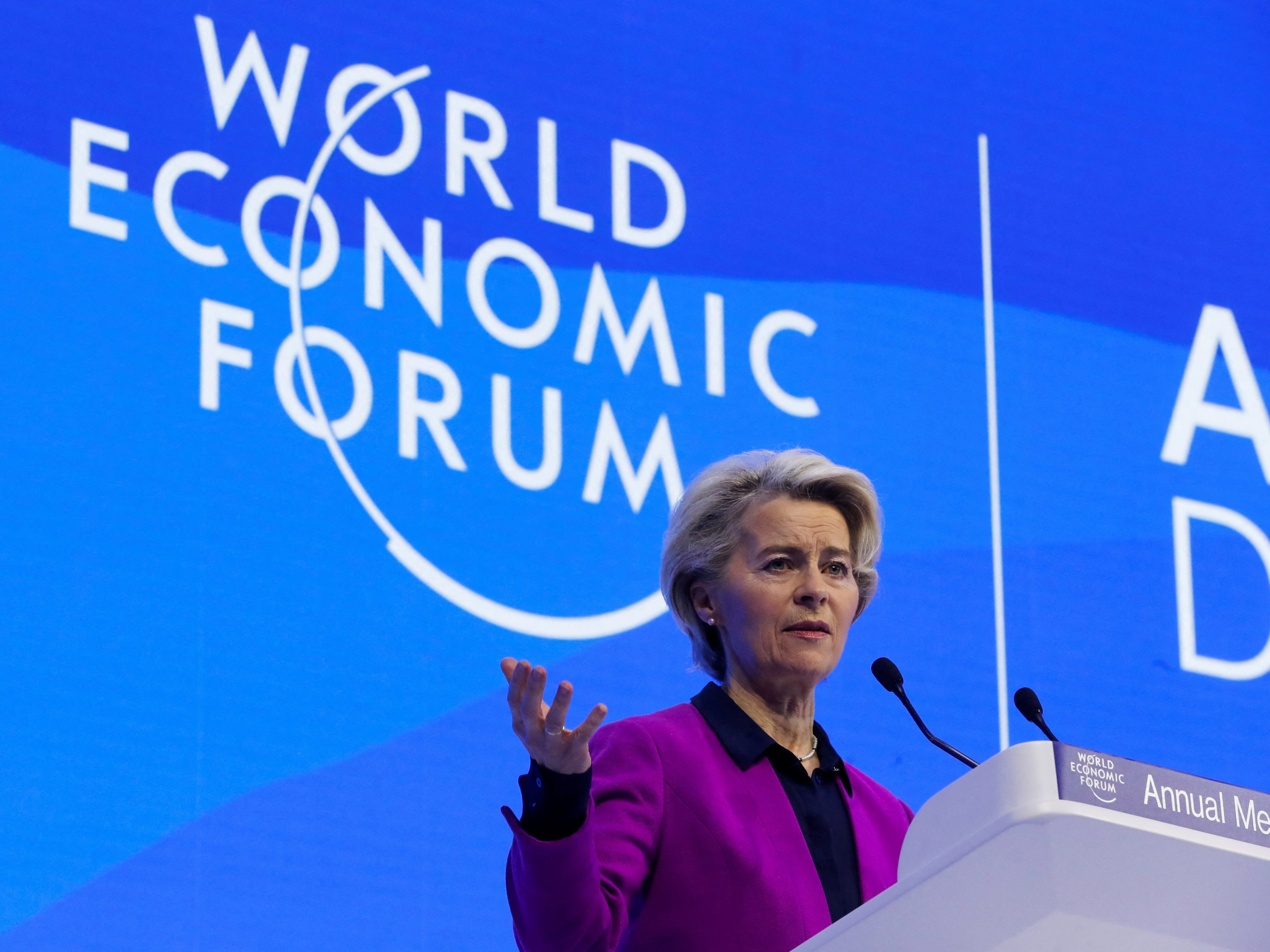Die Gaspreise sind niedriger als vor dem Ukraine-Krieg, so von der Leyen. Die Gaspreise sind niedriger als vor dem Ukraine-Krieg, so von der Leyen.