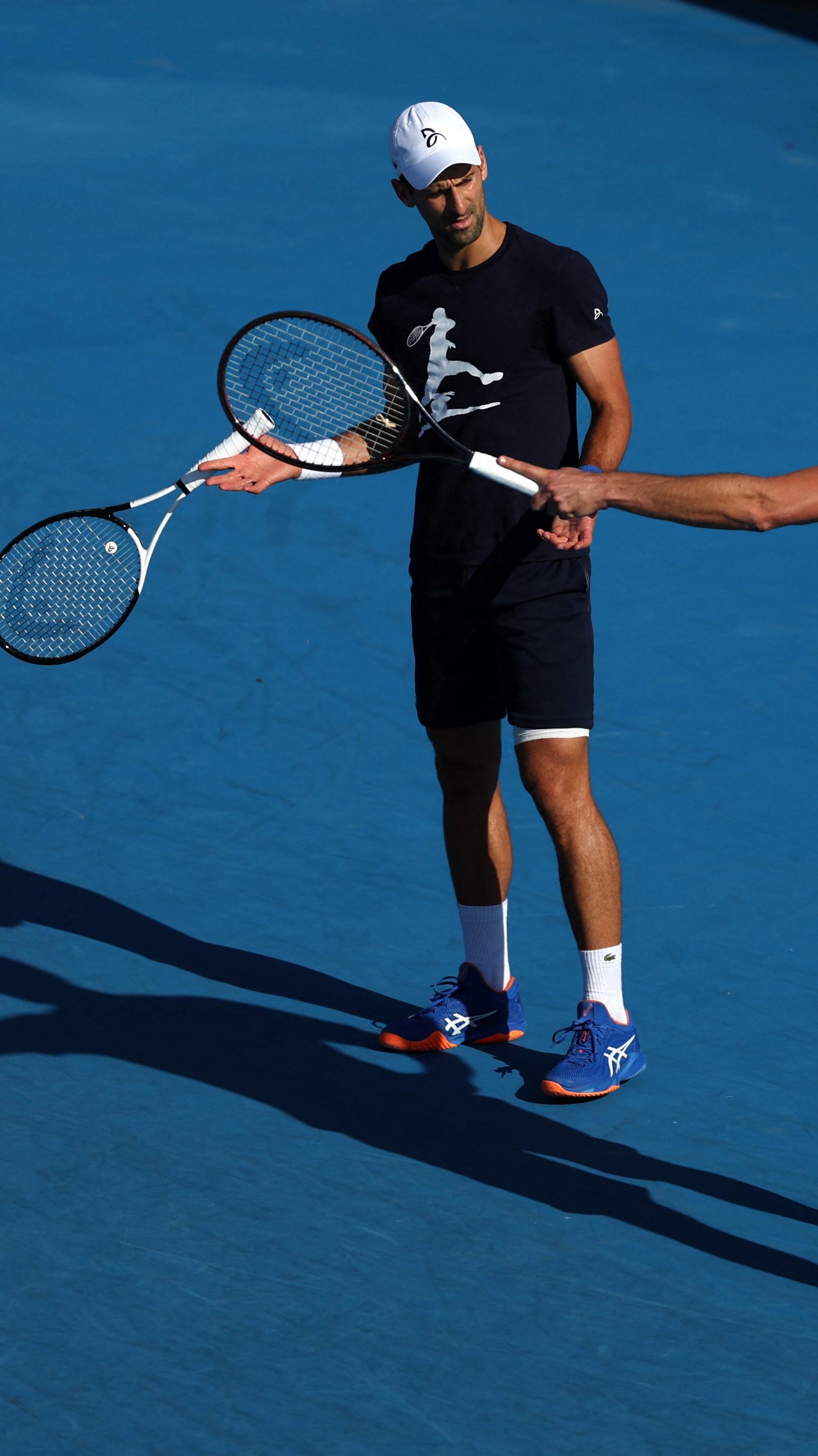 Djokovic und Ivanisevic sechs Tage vor dem Gewinn der Australian Open durch den Serben.