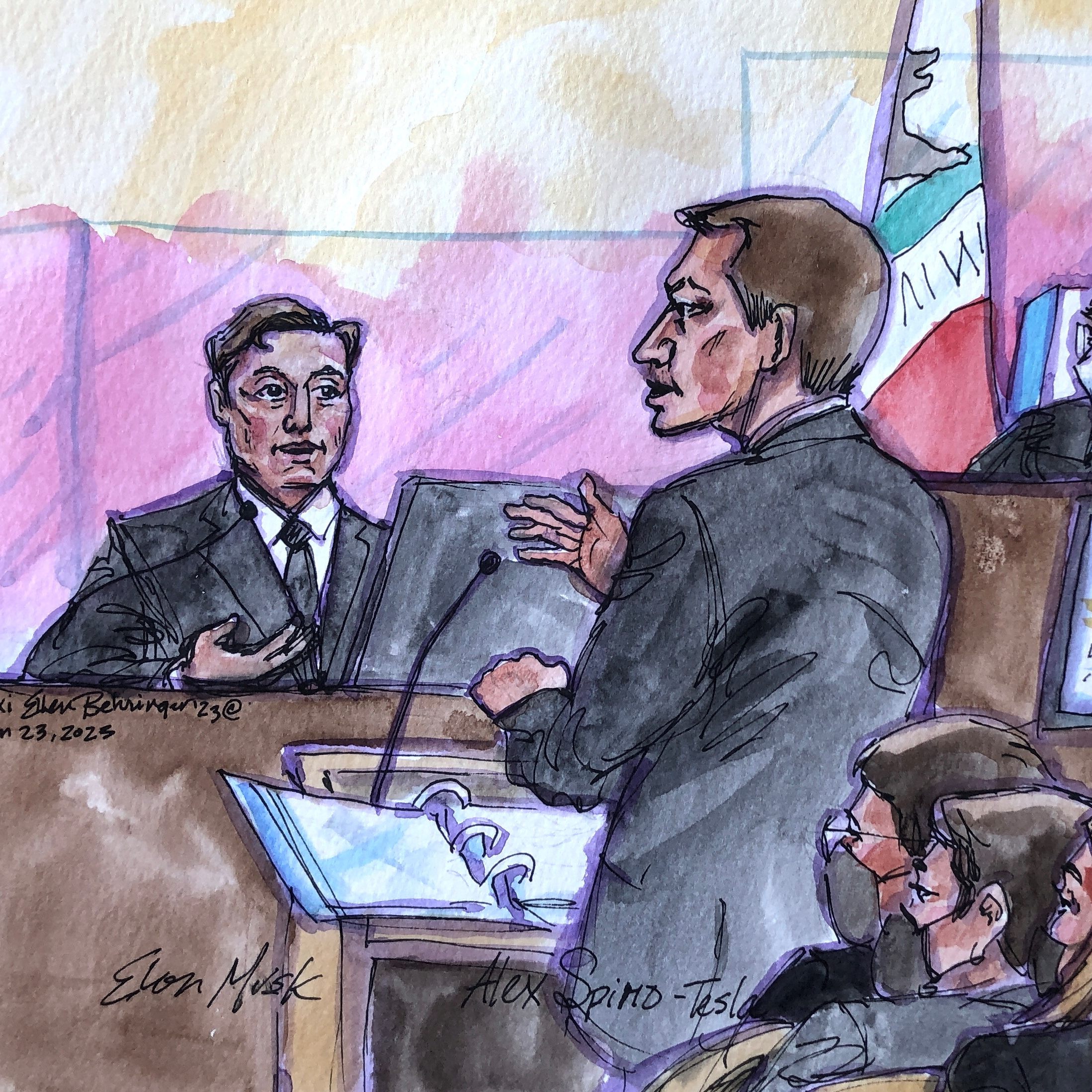 Elon Musk verteidigt seine Tweets vor Gericht.