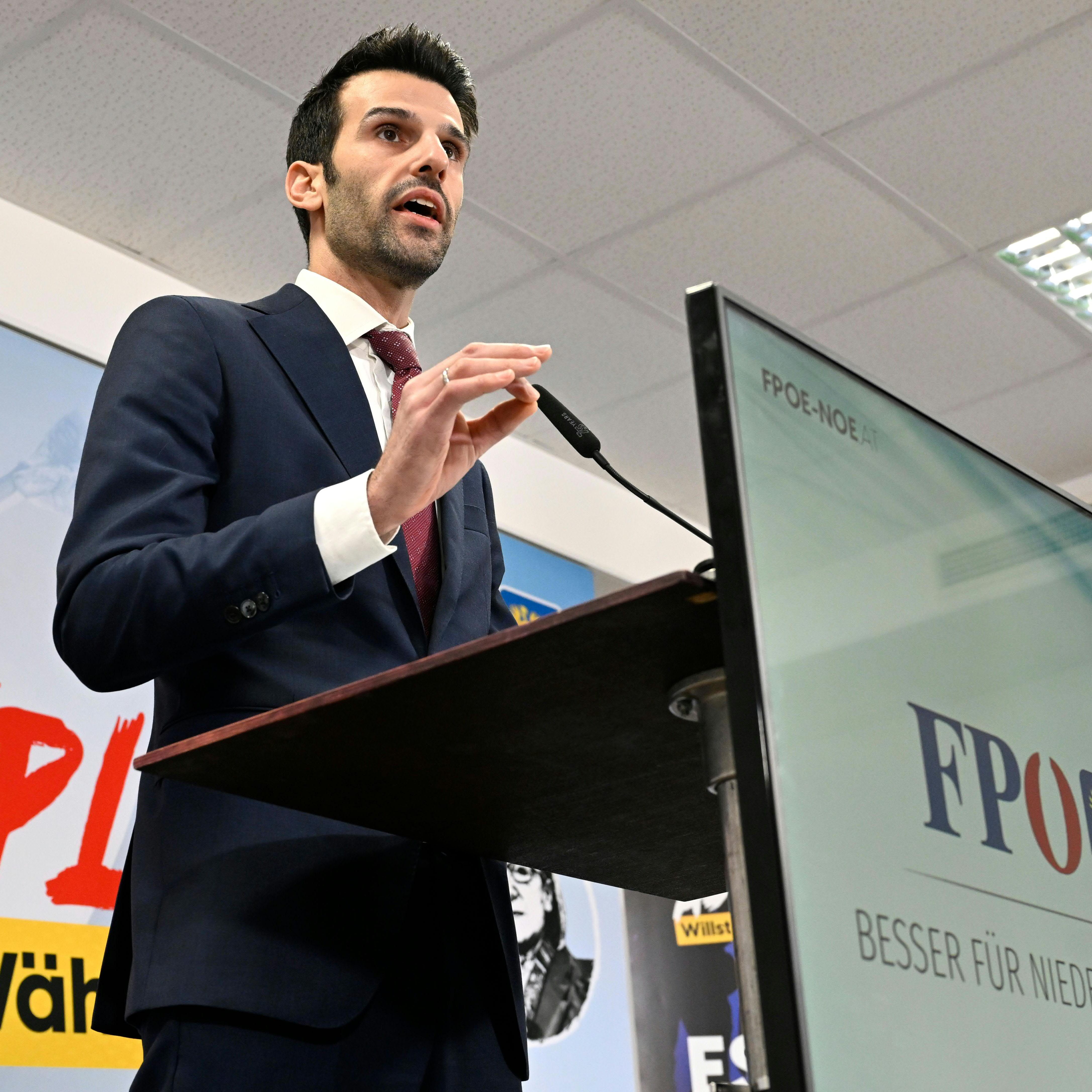 Die FPÖ präsentierte am Dienstag ihre Plakatwelle für die Niederösterreichische Landtagswahl am 29. Jänner 2023.