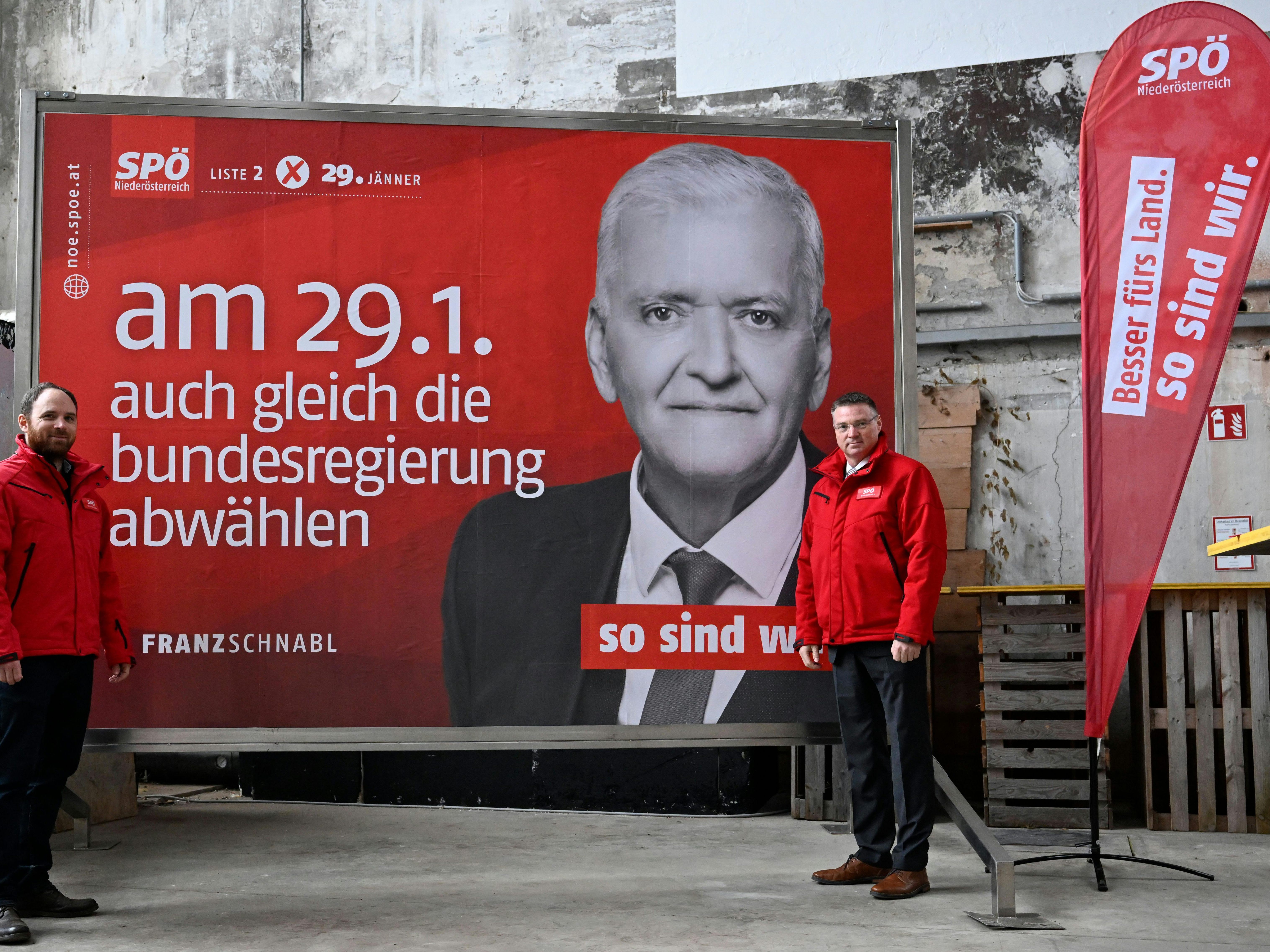 Die SPÖ-NÖ will "am 29.1. auch gleich die Bundesregierung abwählen". Die SPÖ-NÖ will "am 29.1. auch gleich die Bundesregierung abwählen".