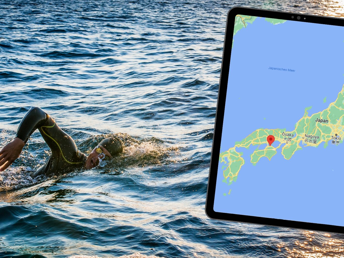 Samurai-Schwimmen im kalten Meer. (Symbolbild) Samurai-Schwimmen im kalten Meer. (Symbolbild)