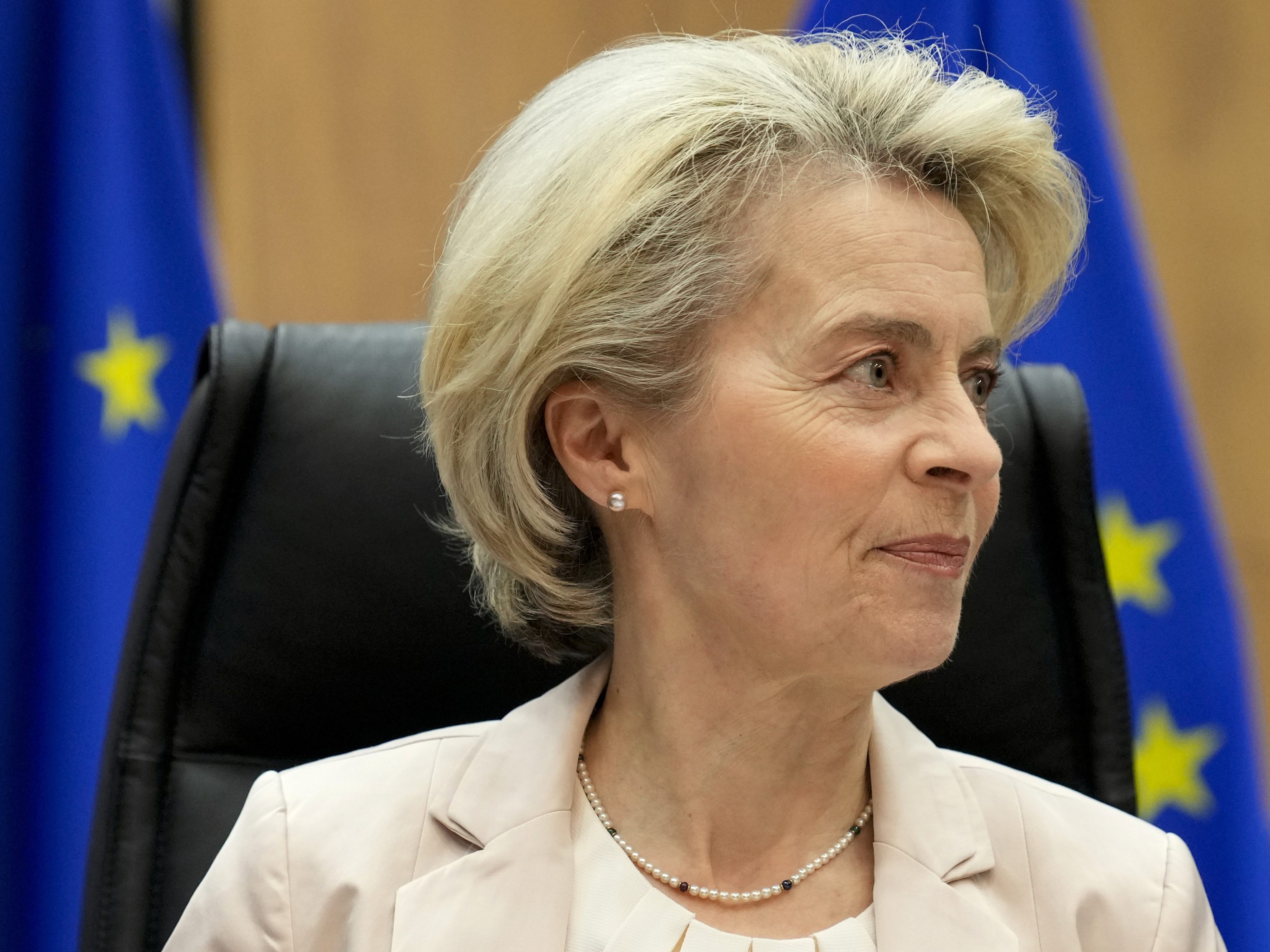Von der Leyen verspricht kein Zurück zu Energie-Abhängigkeit von Russland. Von der Leyen verspricht kein Zurück zu Energie-Abhängigkeit von Russland.