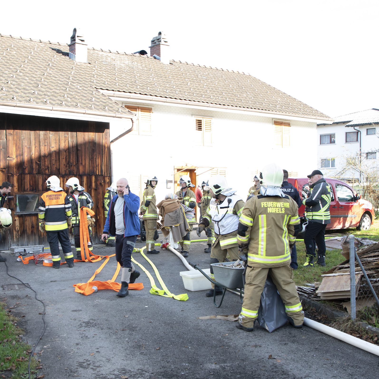 Ein Großaufgebot der Feuerwehr rückte an.