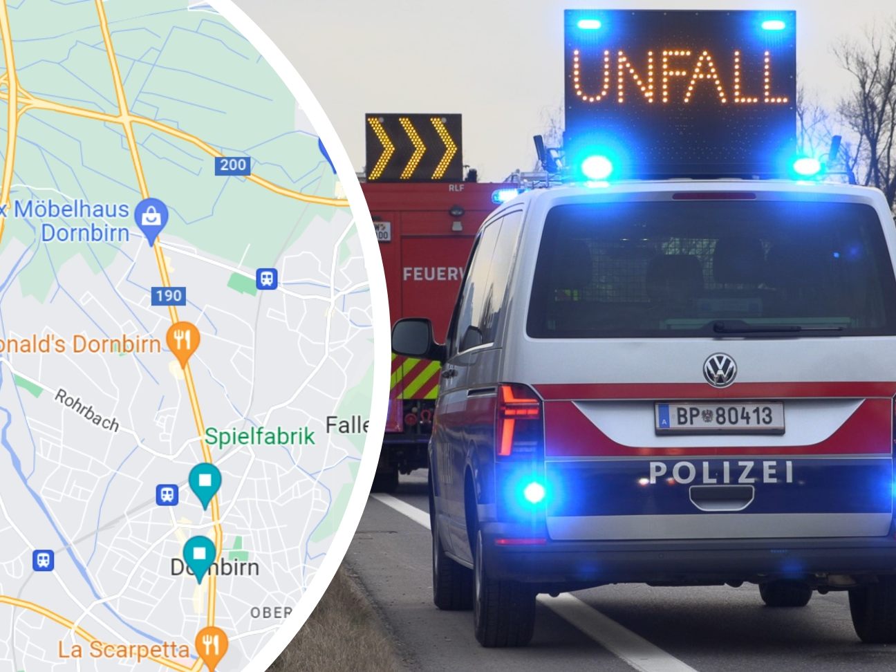 Unfall auf der A14