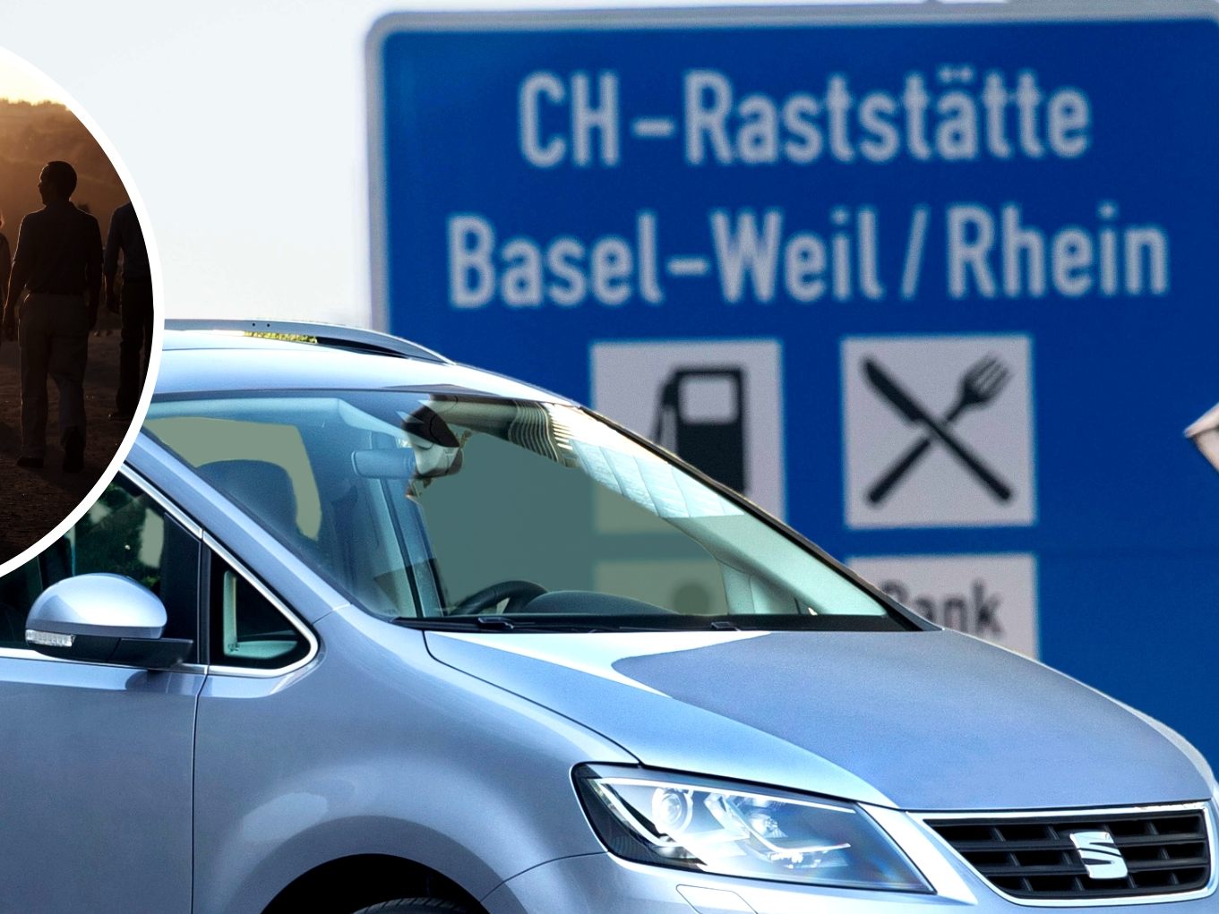 Großfamilie teilte sich Seat. Großfamilie teilte sich Seat.