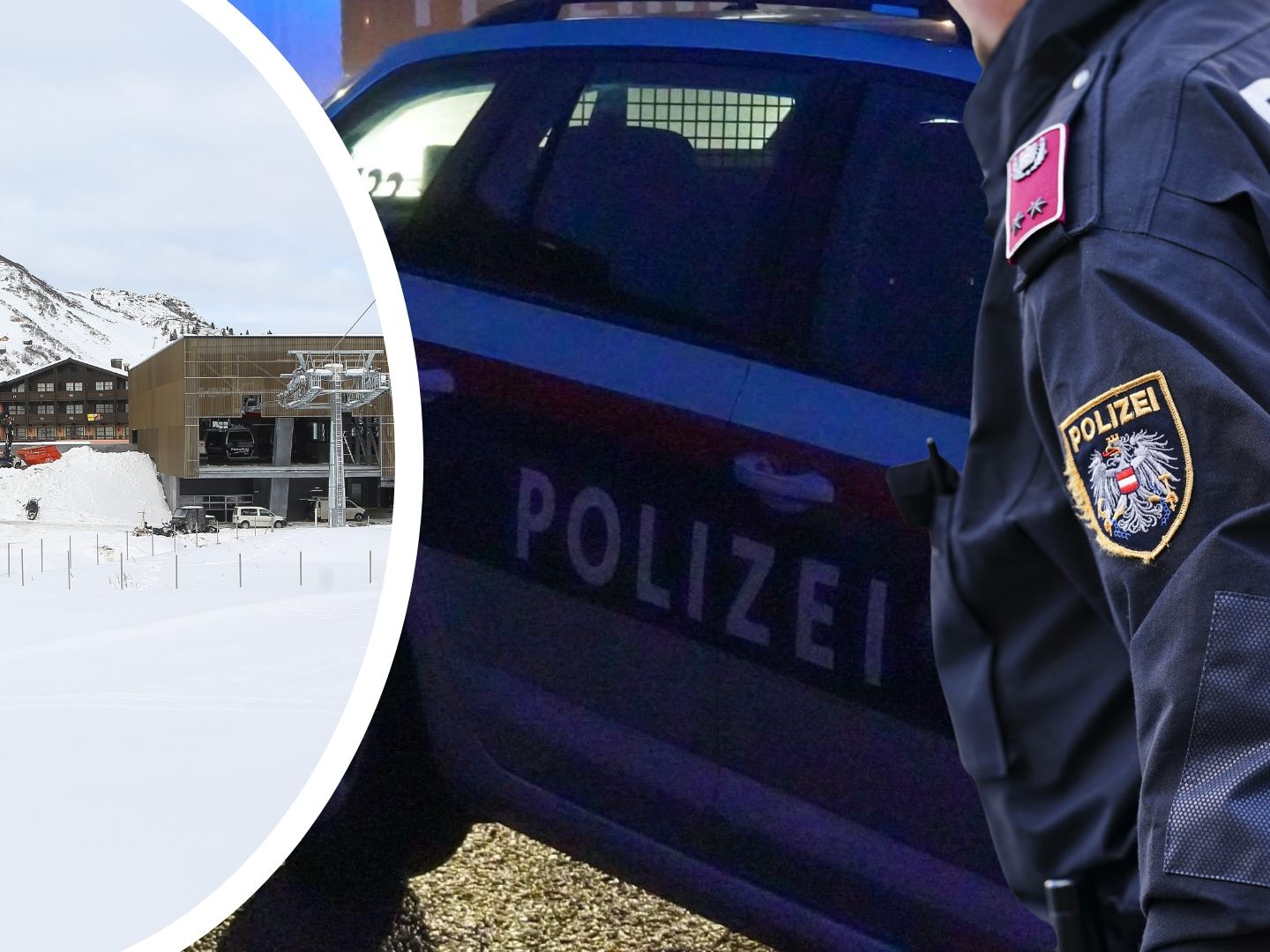 Widerstand gegen die Staatsgewalt, Gefährlich Drohung, versuchte schwere Körperverletzung sowie Sachbeschädigung in Zürs