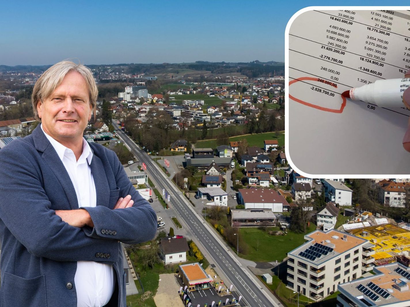 In Lochau gibt es ein Minus von 2,5 Mio. im Voranschlag 2023.