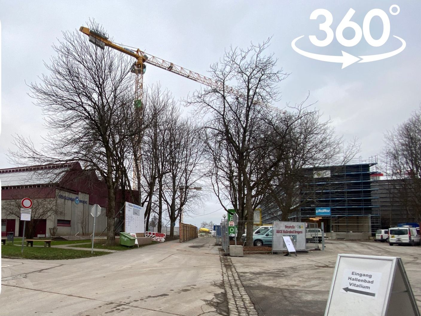 Erkunden Sie die Baustelle ganz bequem von zu Hause aus.