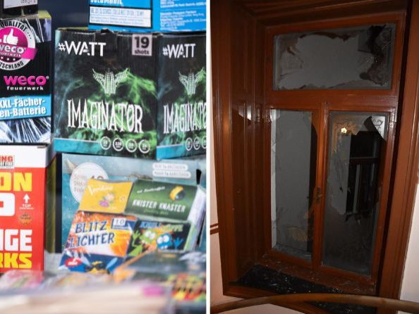 Durch das Zünden eines Böllers in einem Stiegenhaus in Wien-Josefstadt wurde eine Frau verletzt und mehrere Fenster zerstört. Durch das Zünden eines Böllers in einem Stiegenhaus in Wien-Josefstadt wurde eine Frau verletzt und mehrere Fenster zerstört.