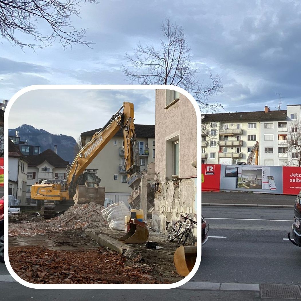 Das alte Geschäft in Dornbirn wird "abgebrochen".