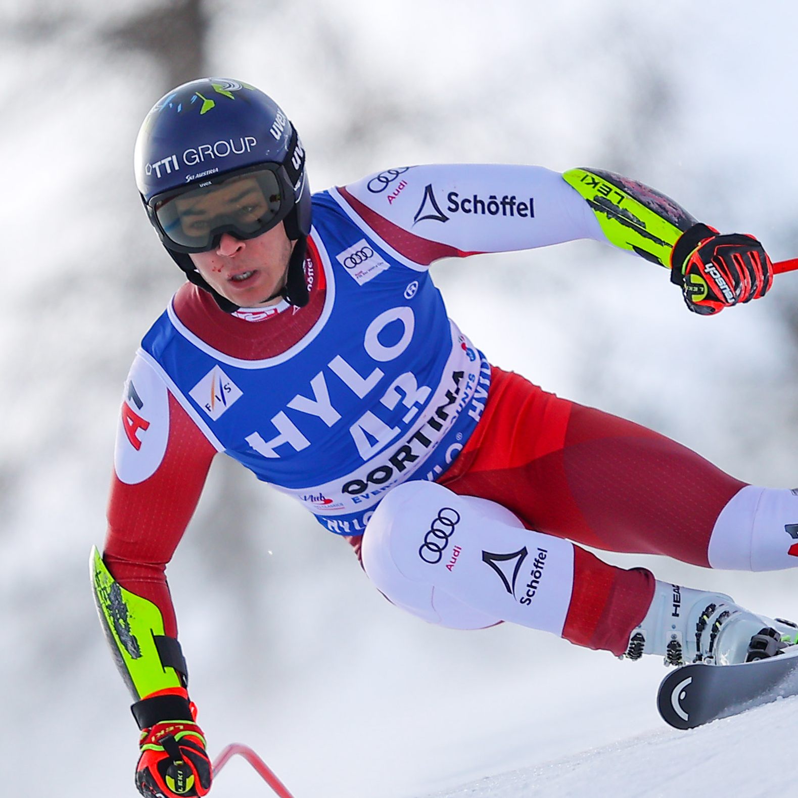 Der Vorarlberger Lukas Feurstein zog sich bei einem Sturz Verletzungen zu.