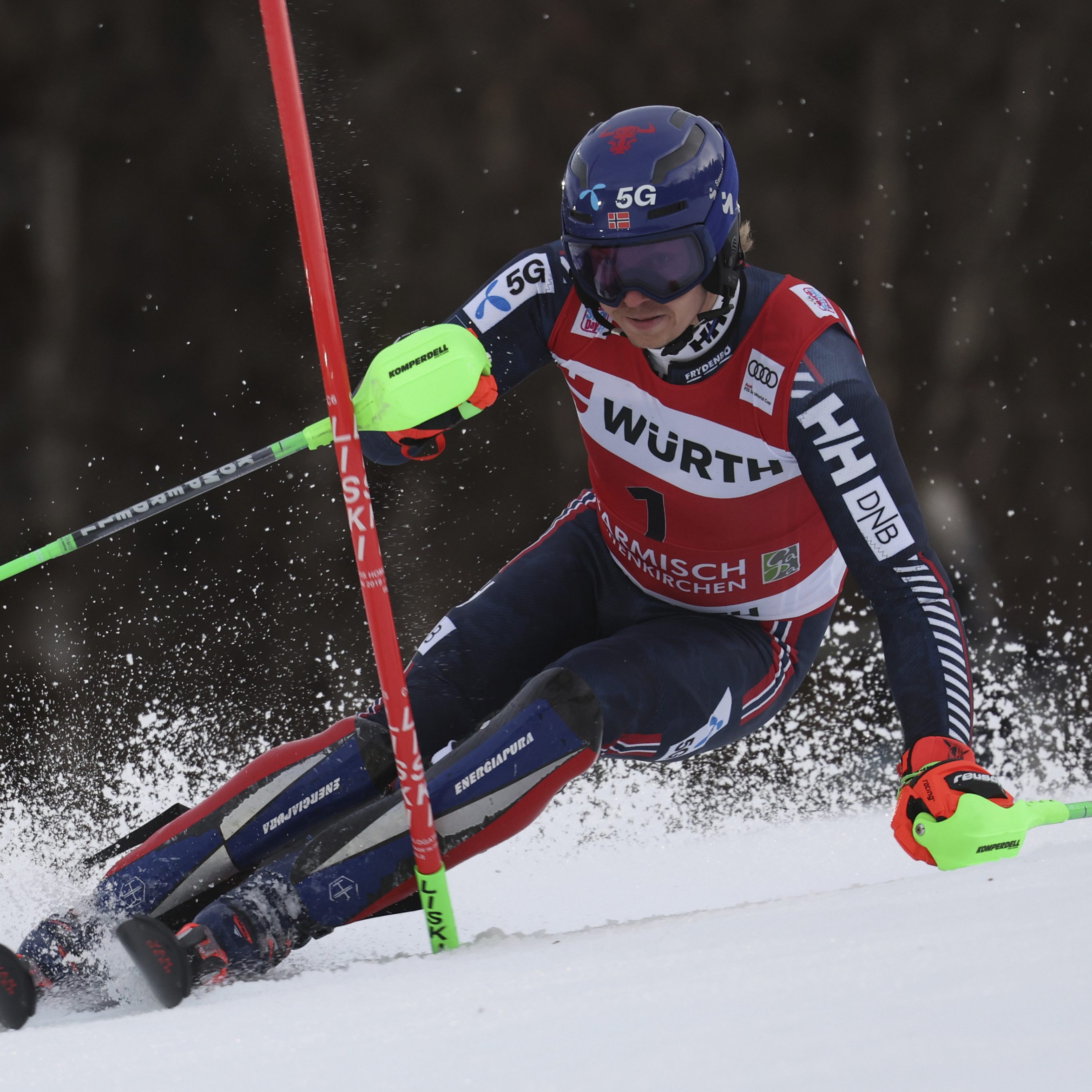Henrik Kristoffersen war profitierte beim heutigen Sieg auch von seiner guten Startnummer.