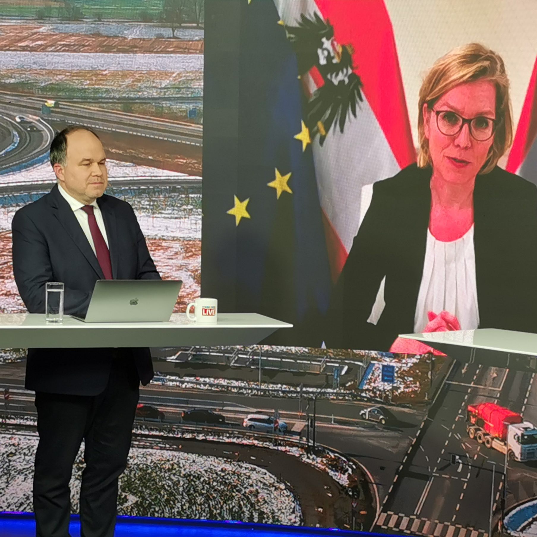 Die Grüne Umweltministerin Leonore Gewessler war am Donnerstagabend zu Gast bei "Vorarlberg LIVE".