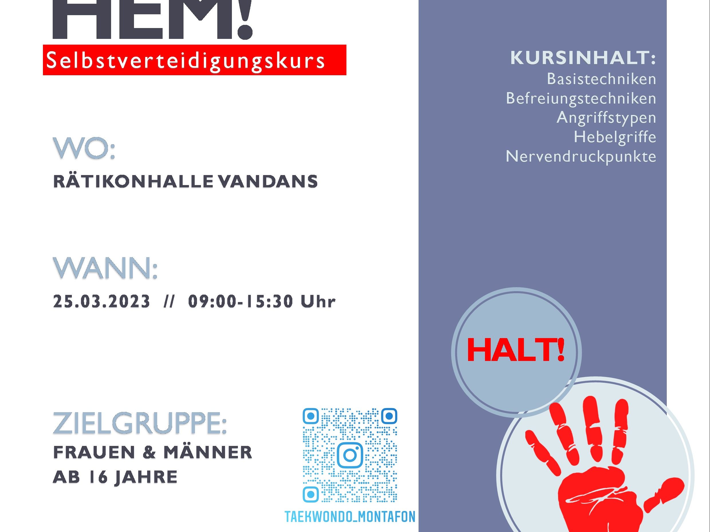 Selbstverteidigungskurs "Komm guat Hem"