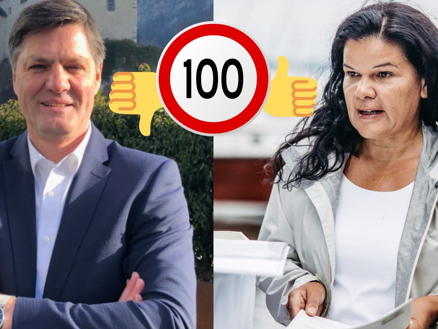 Daniel Allgäuer (FPÖ) und Sandra Schoch (Die Grünen).