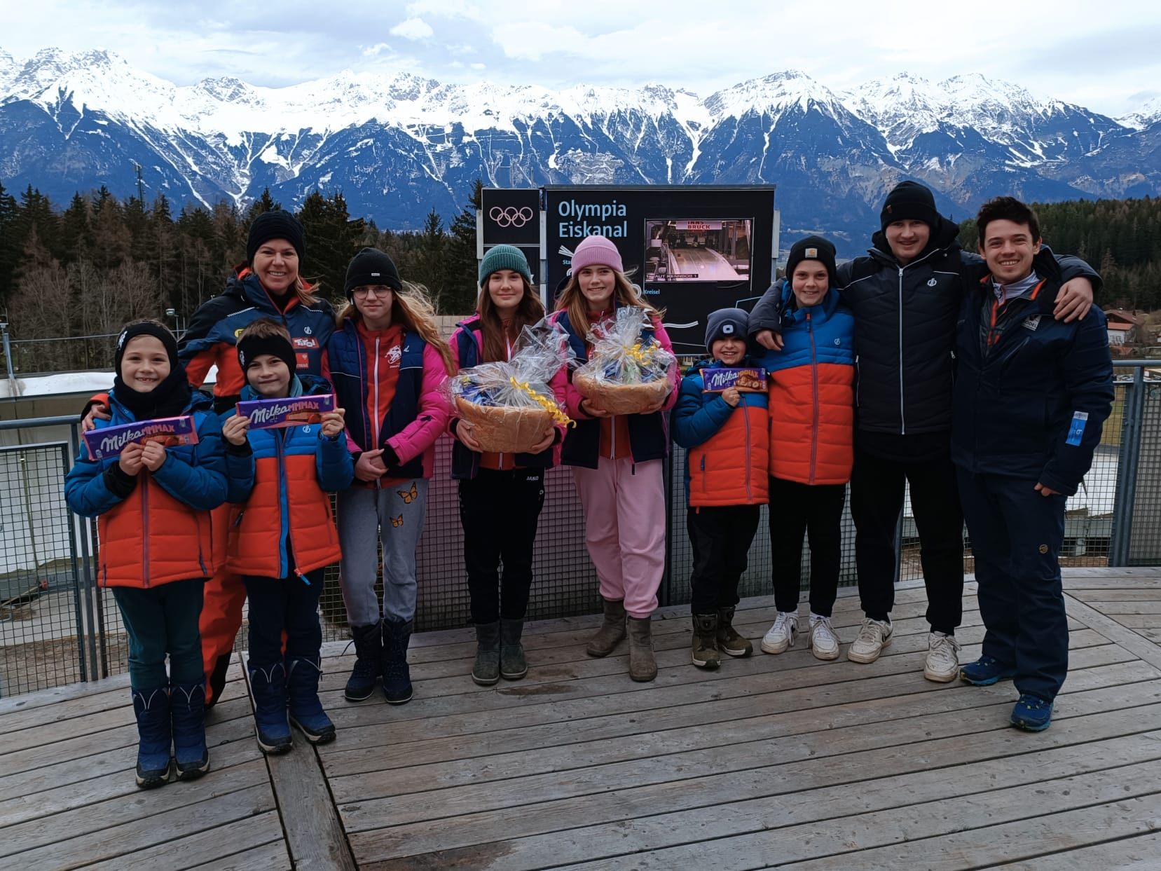 v.l. Elias Neyer, Jonas Neyer, Dagmar Kottke, Annalena Kottke, Nica Bleiner, Leonie Neyer, Laurin Winter, Matheo Burtscher, Mateusz Labenz, Patrik Korbela.