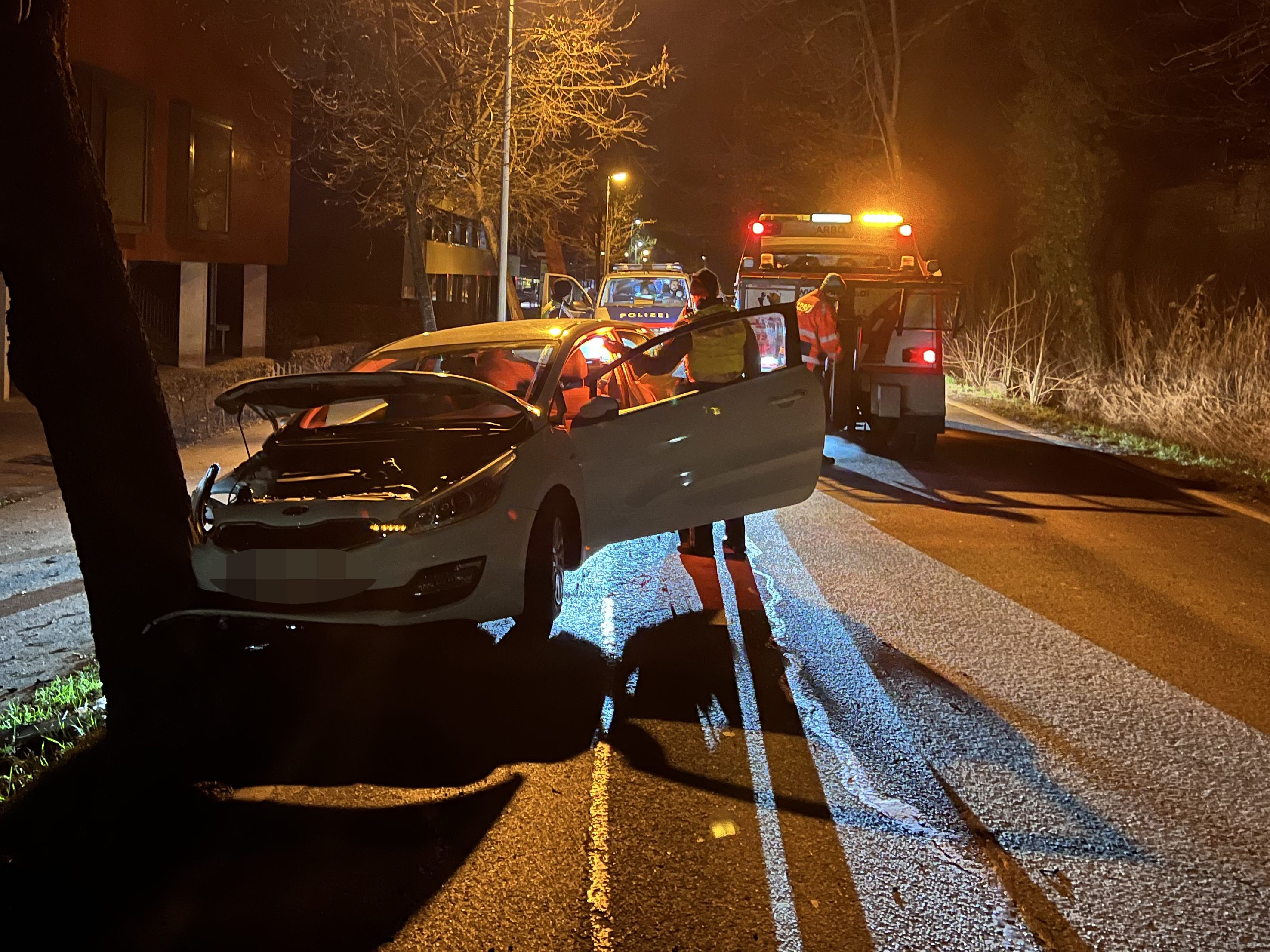 In Dornbirn kam es in der Nacht von Freitag auf Samstag zu einem Verkehrsunfall.