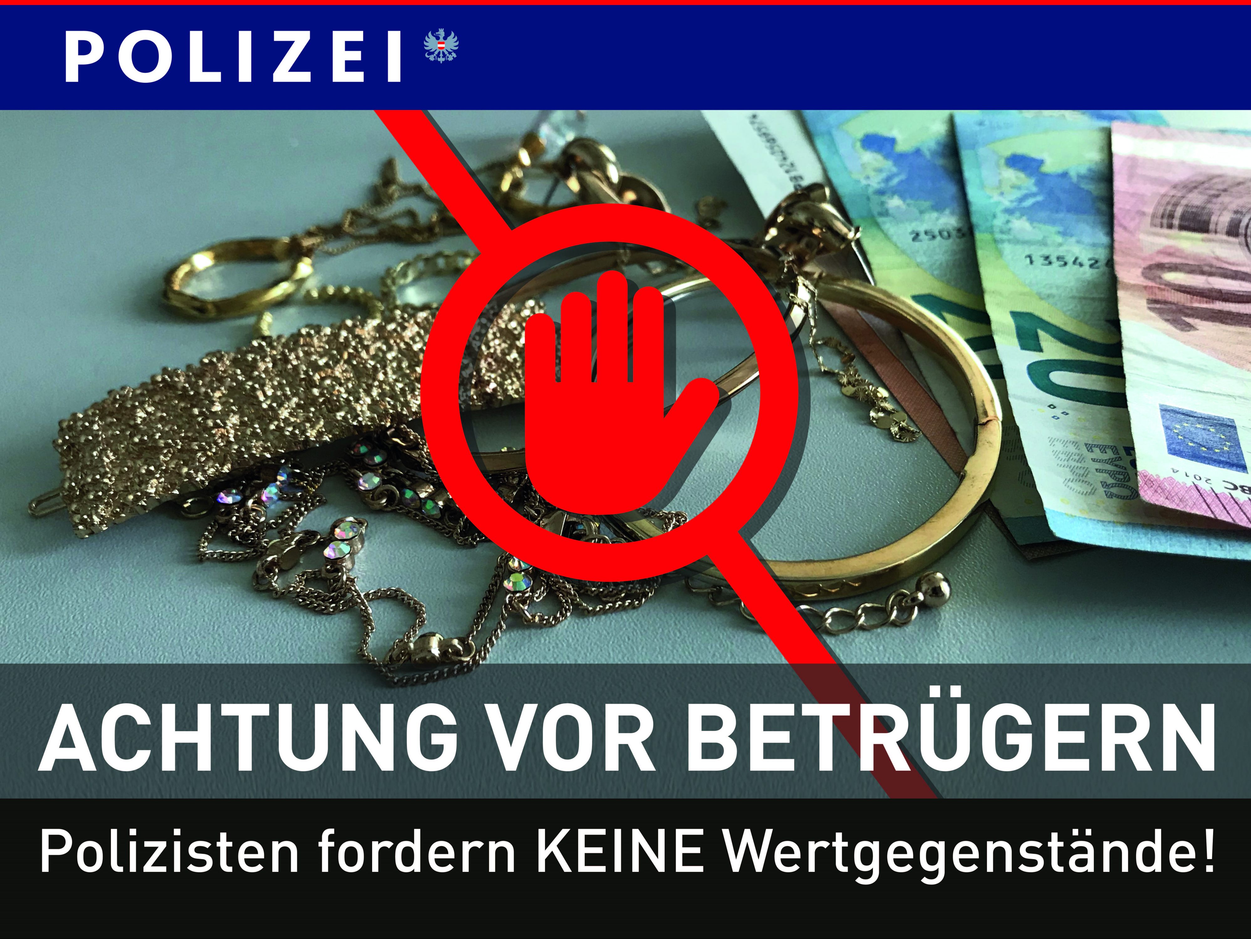 Die Wiener Polizei warnt erneut eindringlich vor "falschen Polizisten". Die Wiener Polizei warnt erneut eindringlich vor "falschen Polizisten".