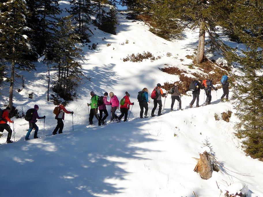 Wunderbare Schneeschuhwanderung.