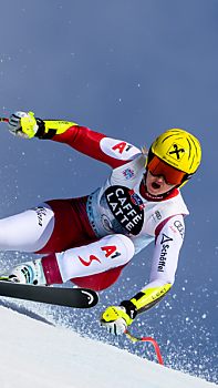 Nina Ortlieb beim Training in Crans-Montana
