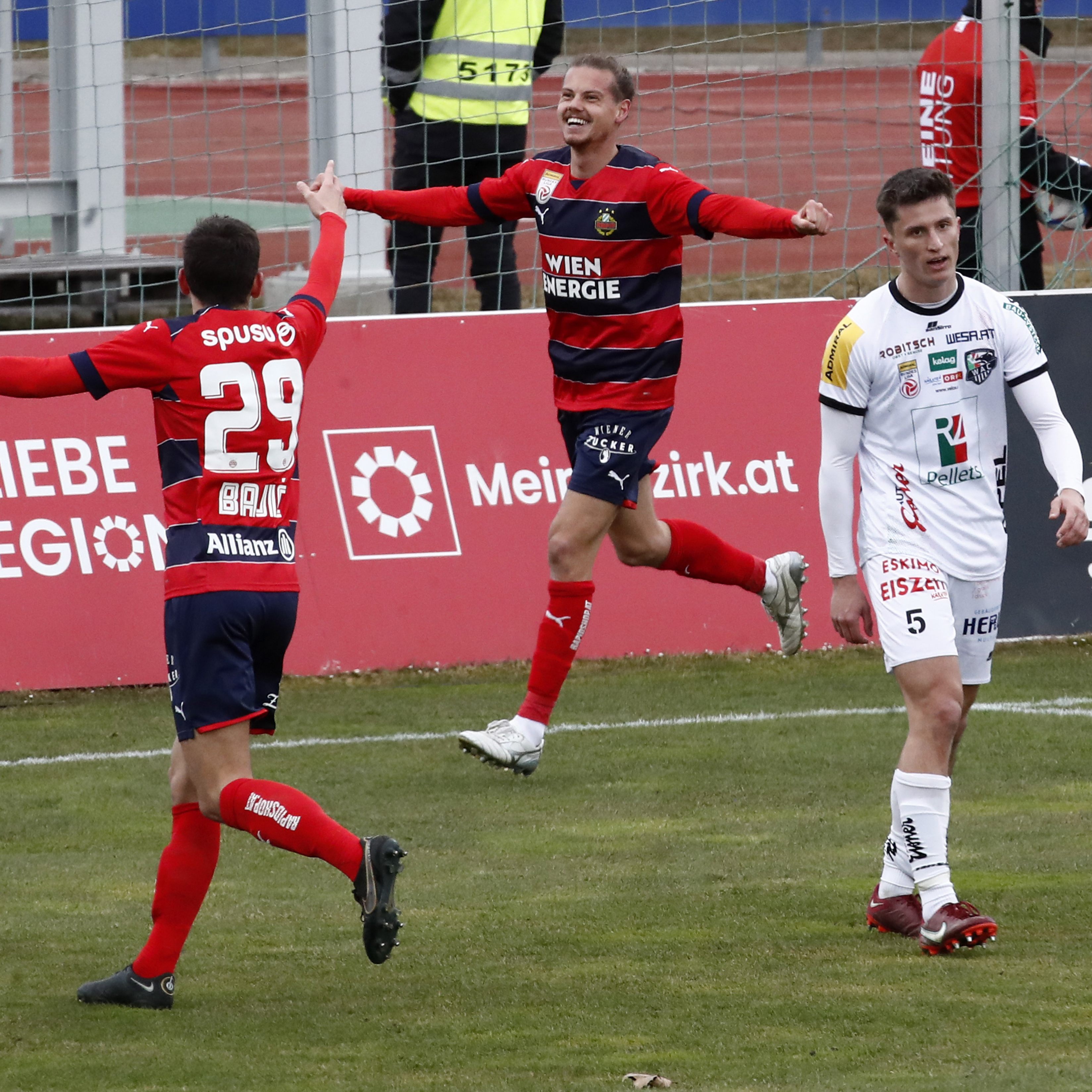 Rapid Wien ist nach dem 2:1 beim WAC klar auf Kurs Richtung Meistergruppe.