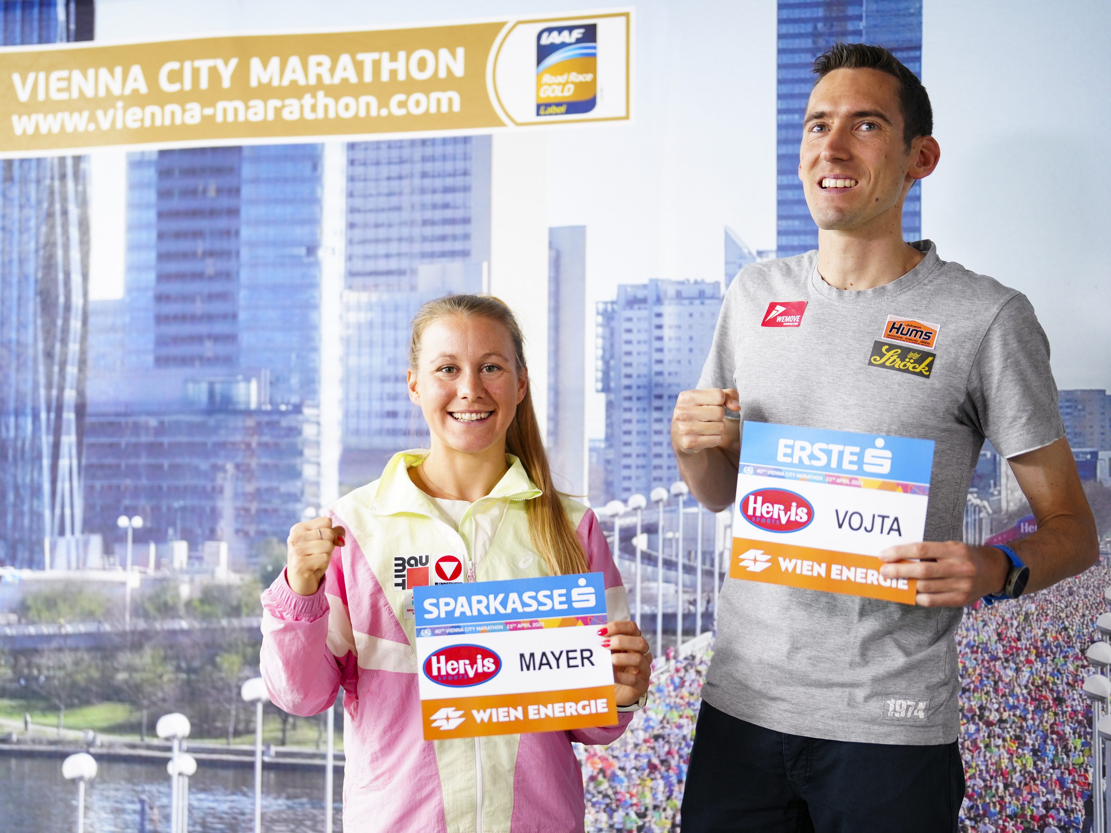 Julia Mayer und Andreas Vojta wollen über den Wien Marathon zu Olympia 2024. Julia Mayer und Andreas Vojta wollen über den Wien Marathon zu Olympia 2024.
