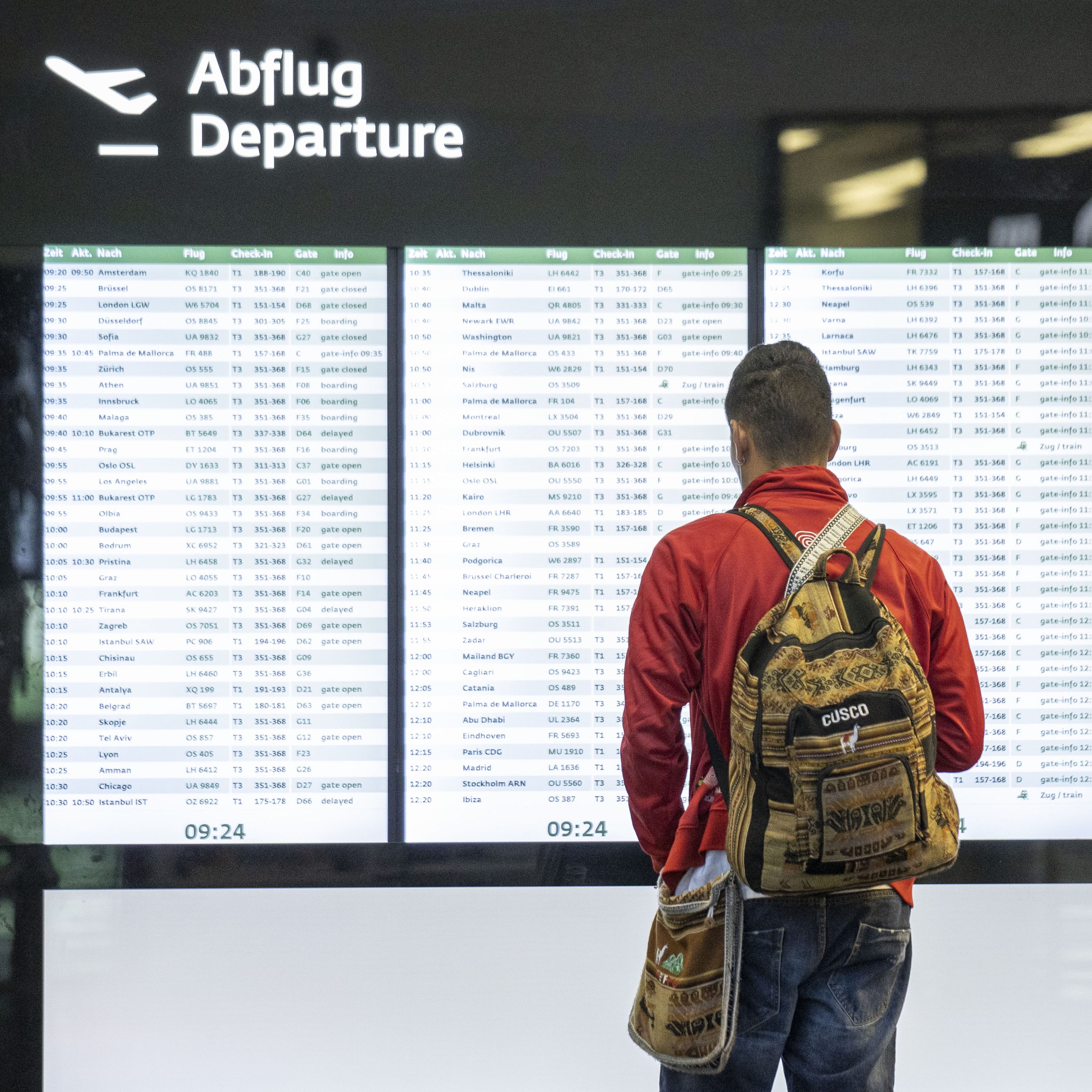 Auch am Wiener Flughafen entfallen, wegen der Warnstreiks in Deutschland, mehrere Flüge.