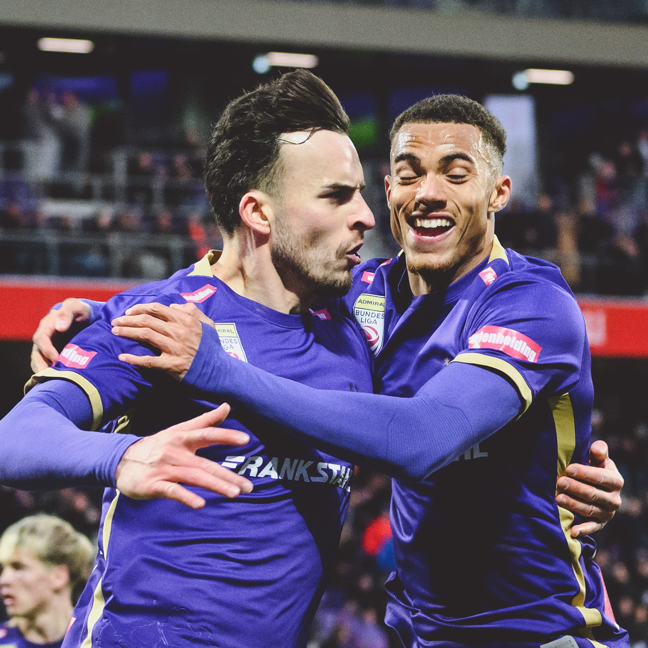 Torjubel nach Austria Wiens erstem Tor. Tabakovic sollte später noch ein zweites Tor zum Sieg gegen Hartberg beisteuern.