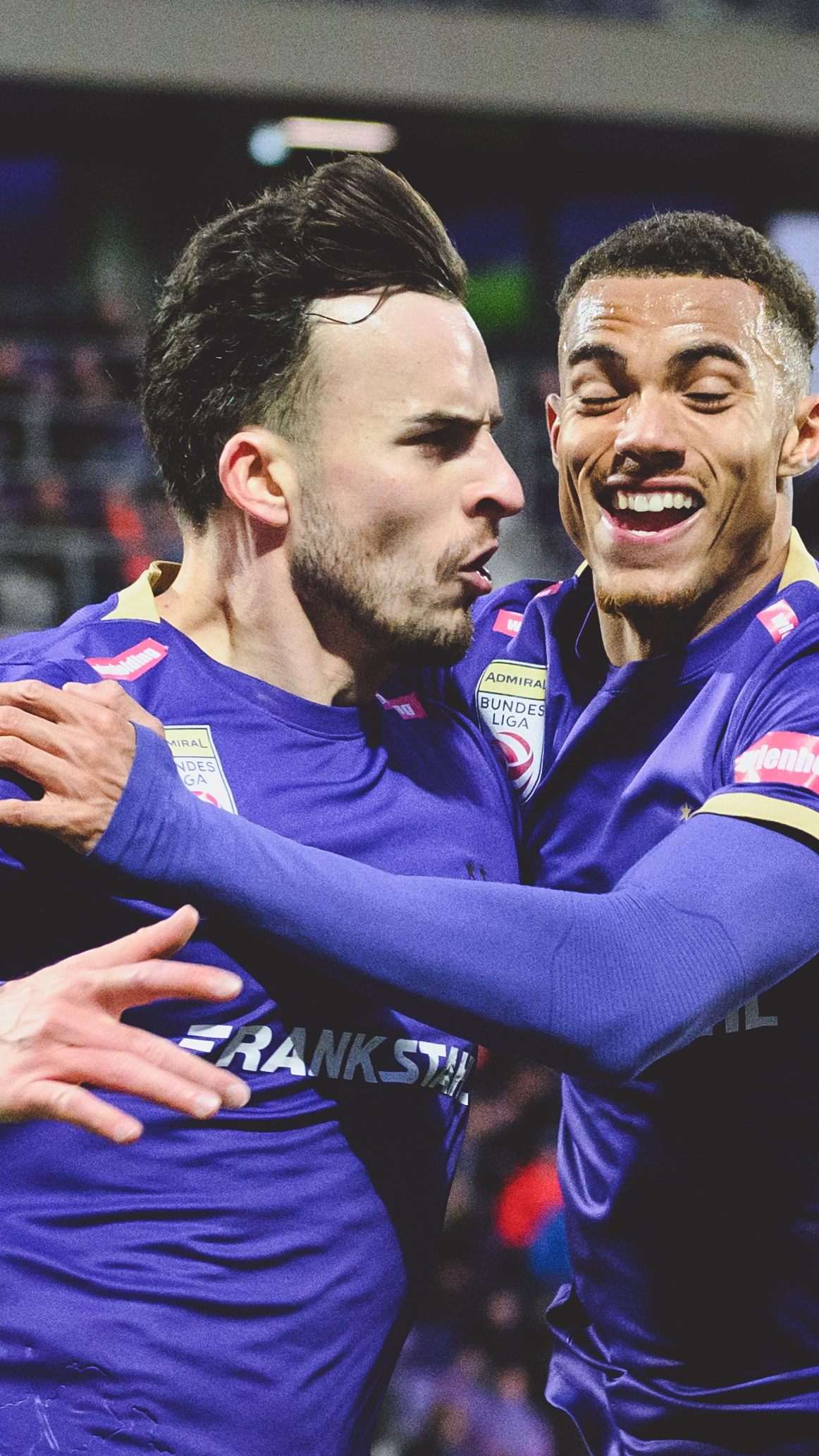 Torjubel nach Austria Wiens erstem Tor. Tabakovic sollte später noch ein zweites Tor zum Sieg gegen Hartberg beisteuern.