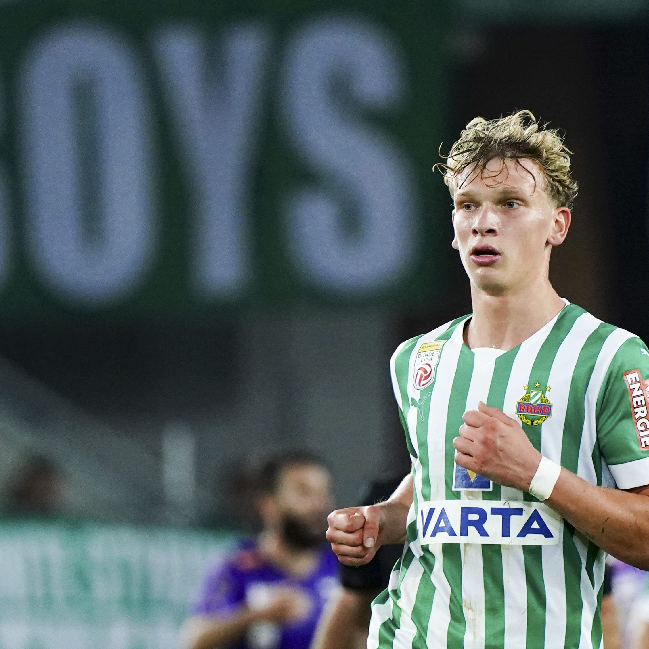 Querfeld war in dieser Spielzeit mehrfach für Rapid Wien im Einsatz.