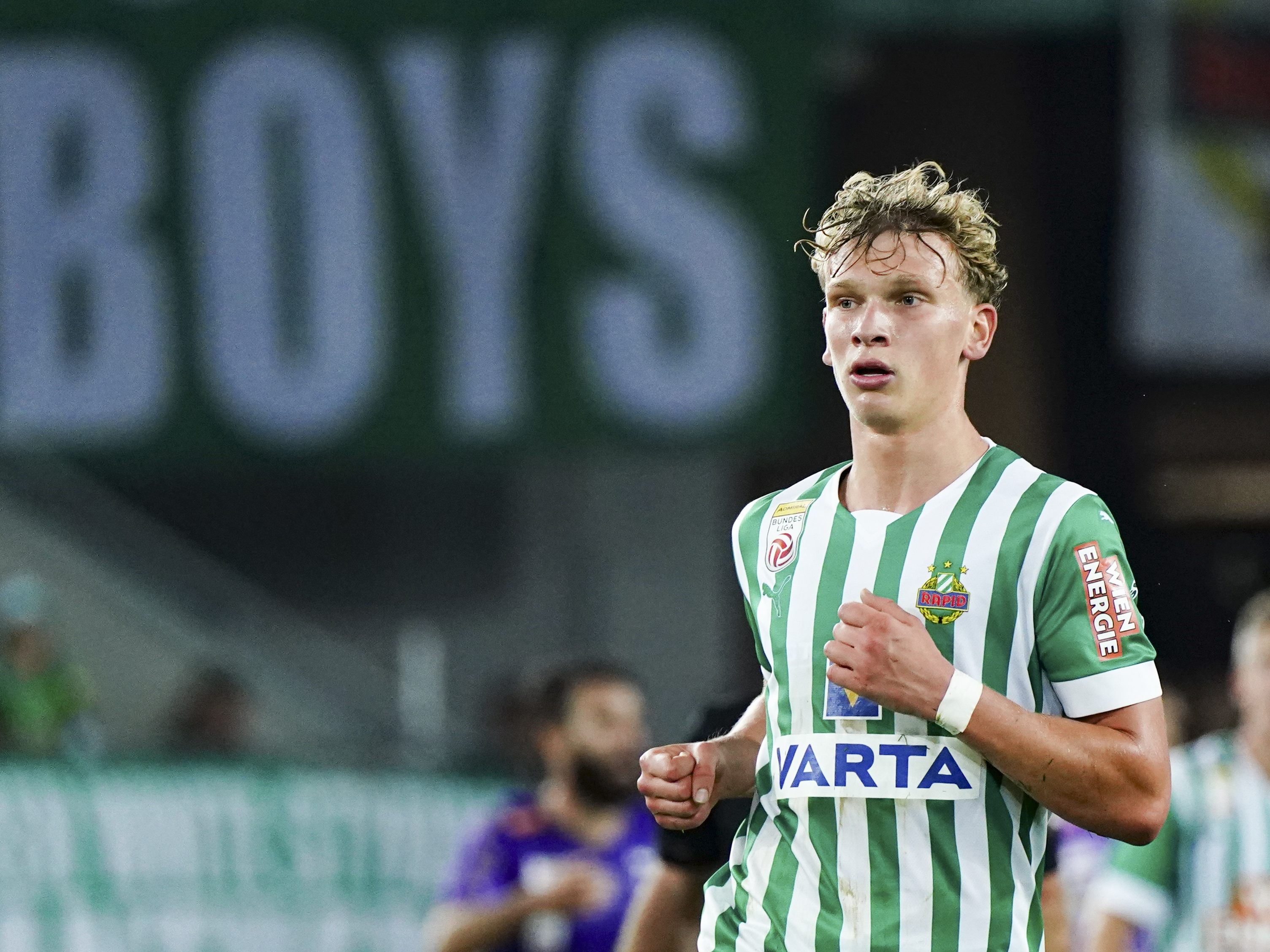 Querfeld war in dieser Spielzeit mehrfach für Rapid Wien im Einsatz.