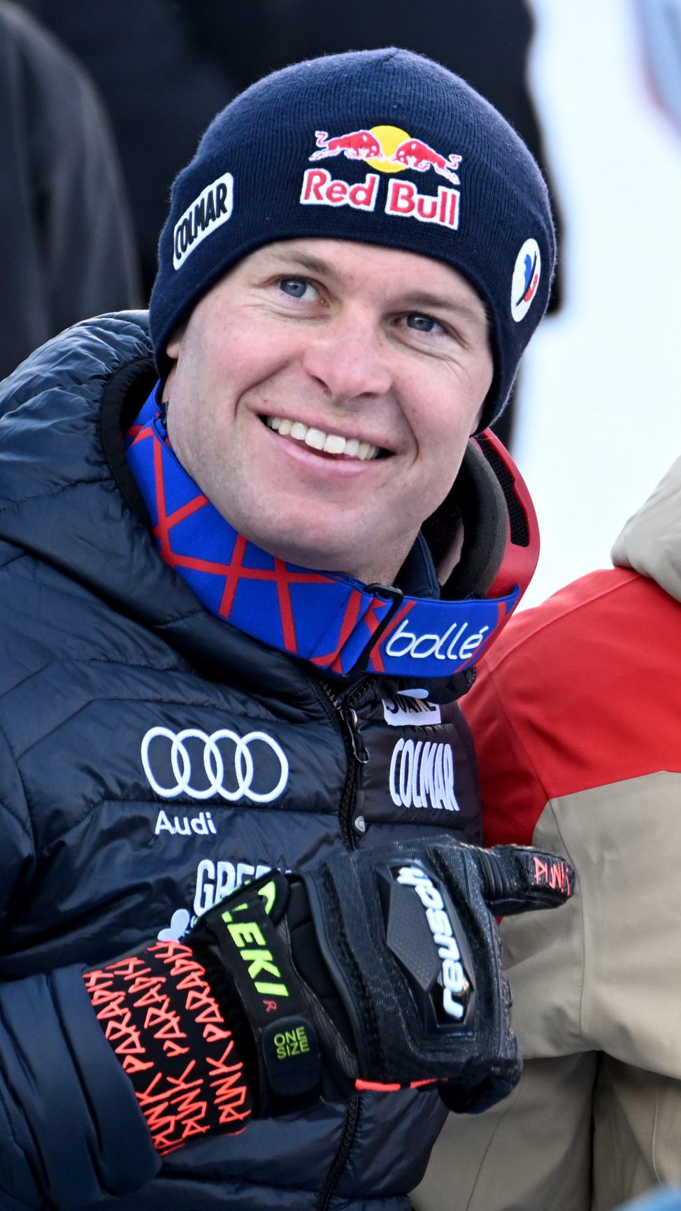 Alexis Pinturault (l./FRA), Marco Schwarz (AUT) und Raphael Haaser (AUT).