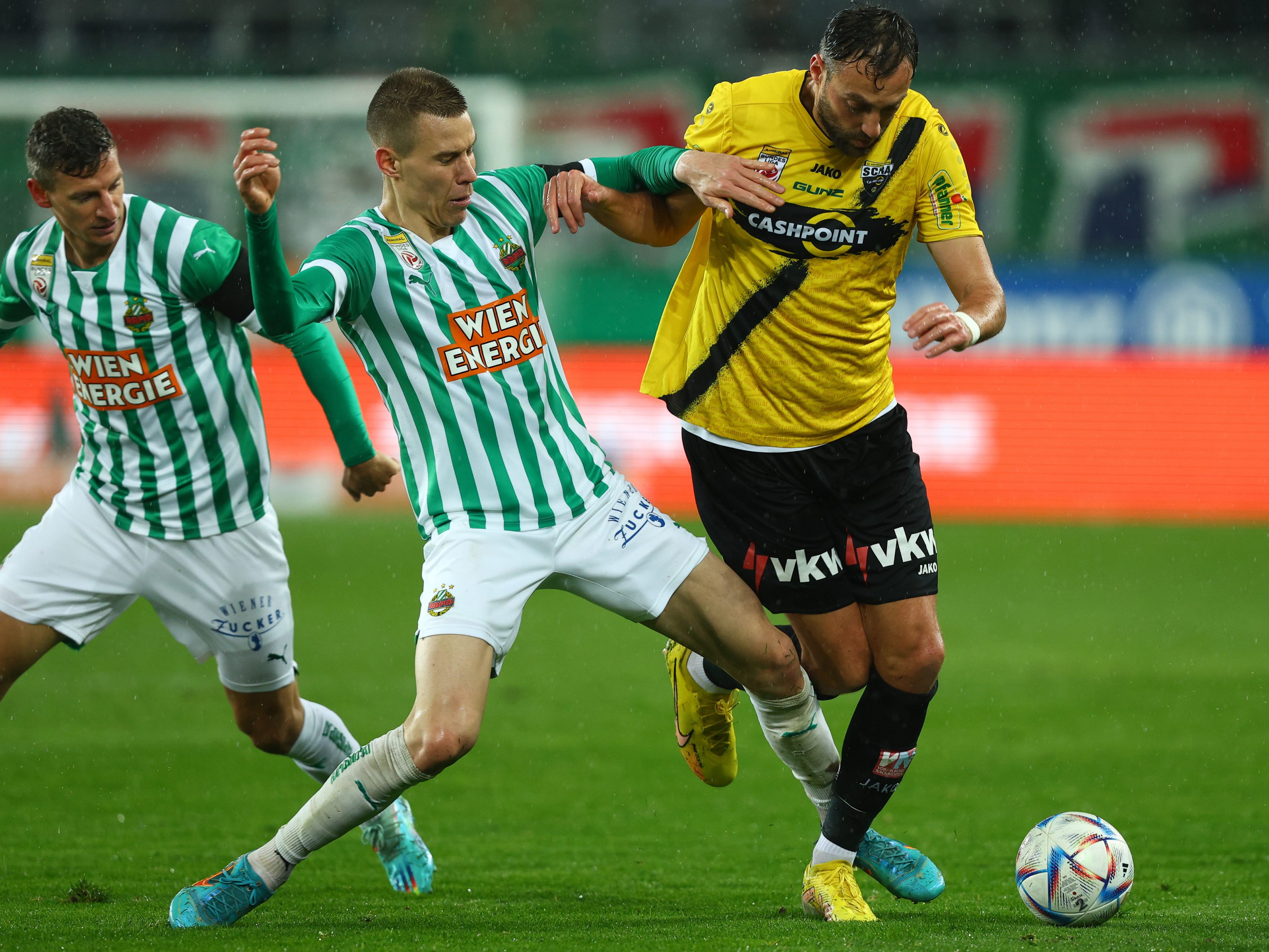 Rapid siegte gegen Altach mit 3:0. Rapid siegte gegen Altach mit 3:0.