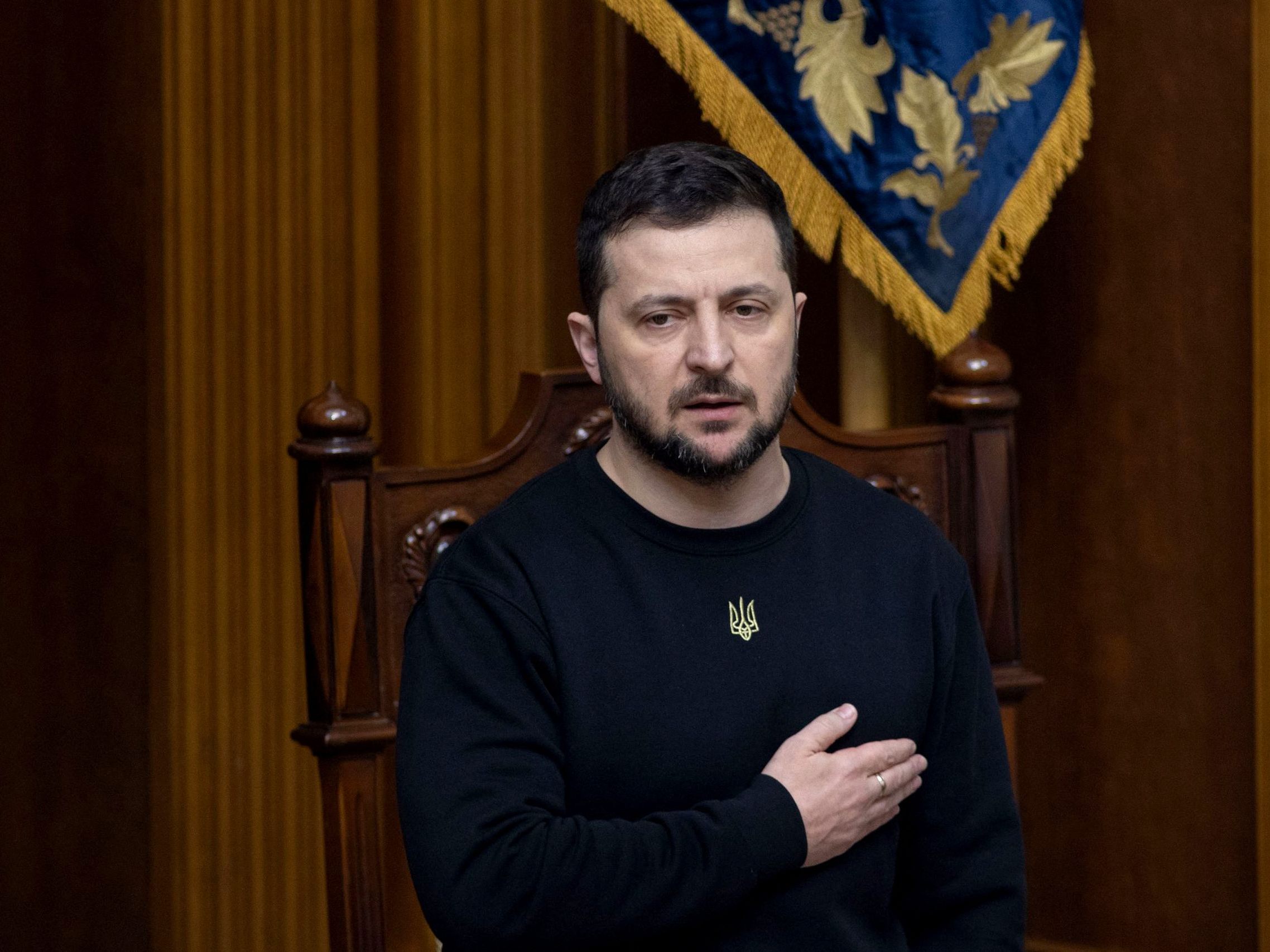 Siegessicher: Der ukrainische Präsident Wolodymyr Selenskyj. Siegessicher: Der ukrainische Präsident Wolodymyr Selenskyj.