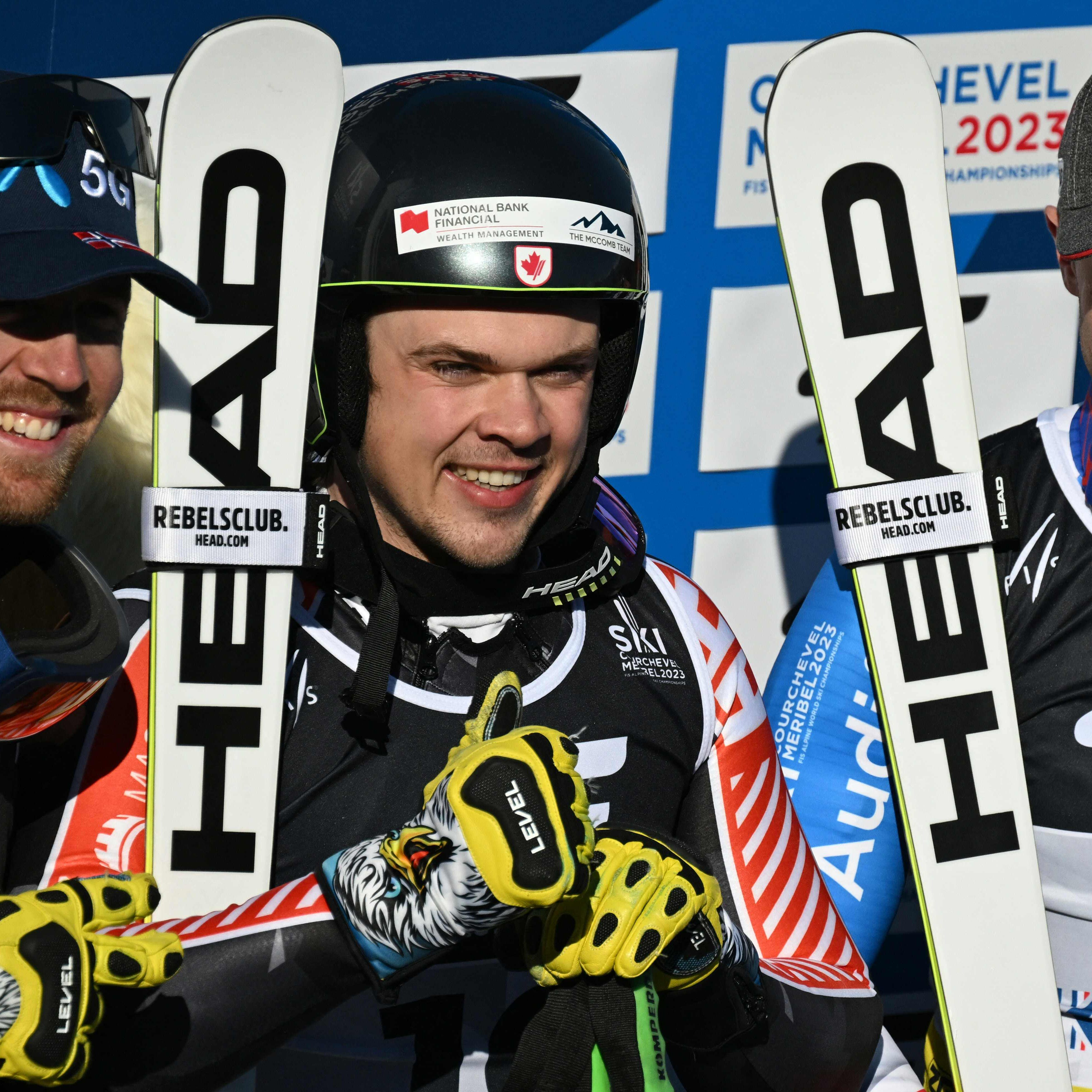 James Crawford (m.) hat sich gegen Kilde und Pinturault erfolgreich durchgesetzt.