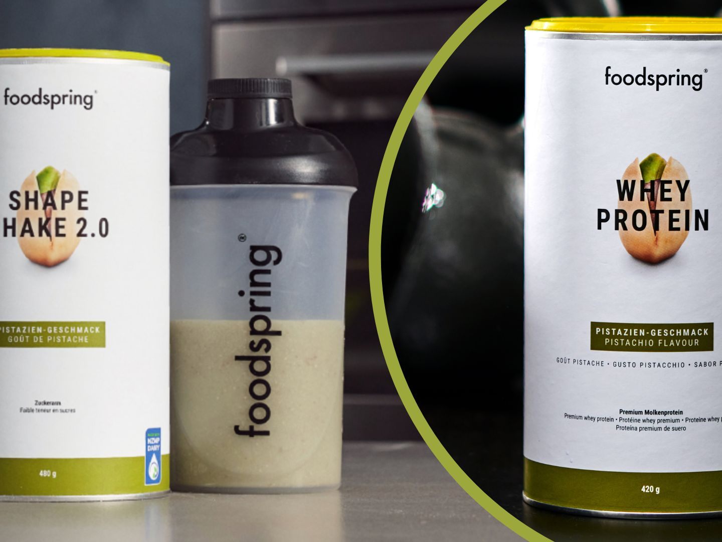 Gewinnt limitierte Neuheiten von foodspring in der Sorte Pistazie.