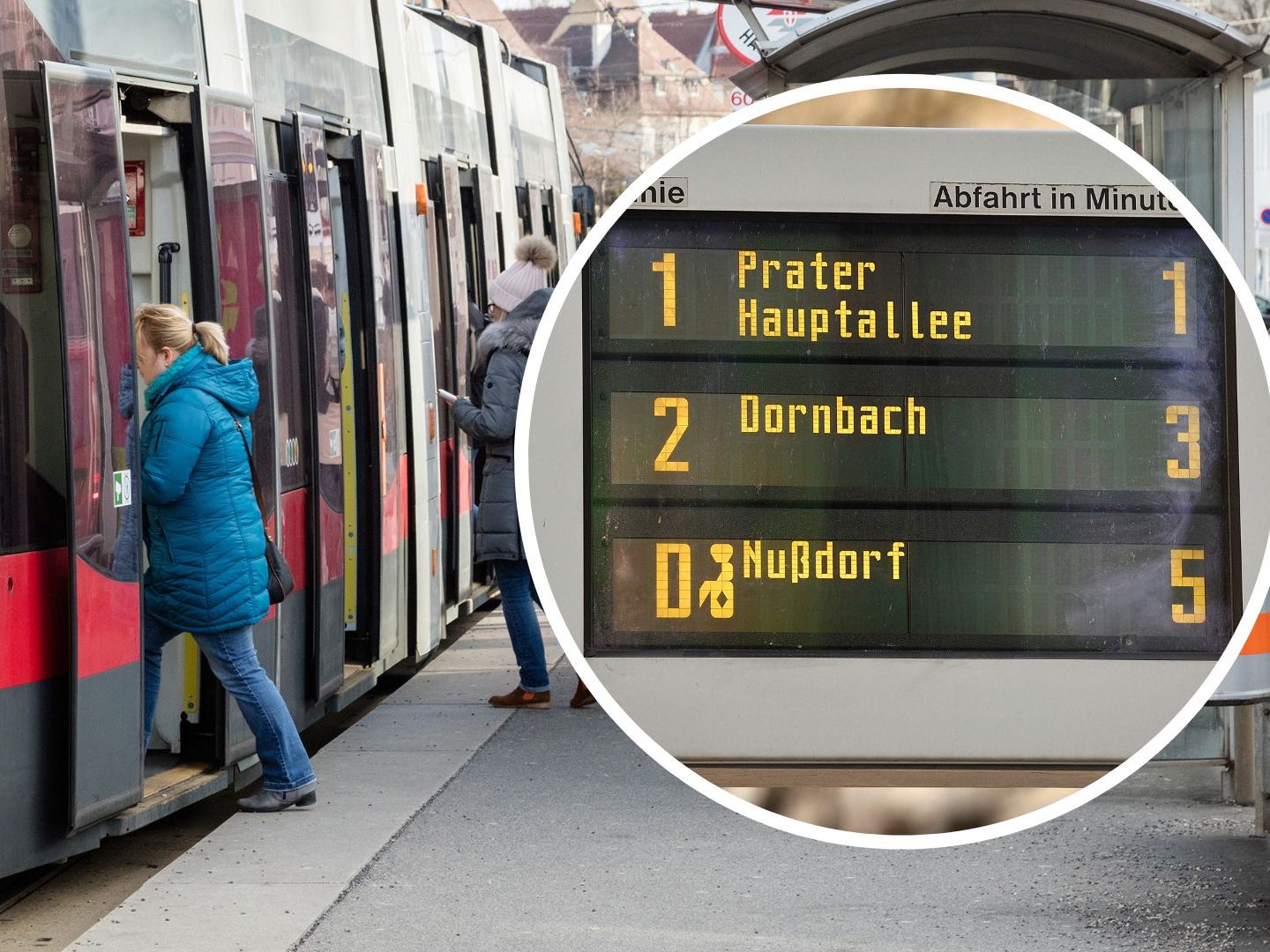 Bei vielen Straßenbahnen und Bussen der Wiener Linien gab es eine Intervallanpassung. Bei vielen Straßenbahnen und Bussen der Wiener Linien gab es eine Intervallanpassung.