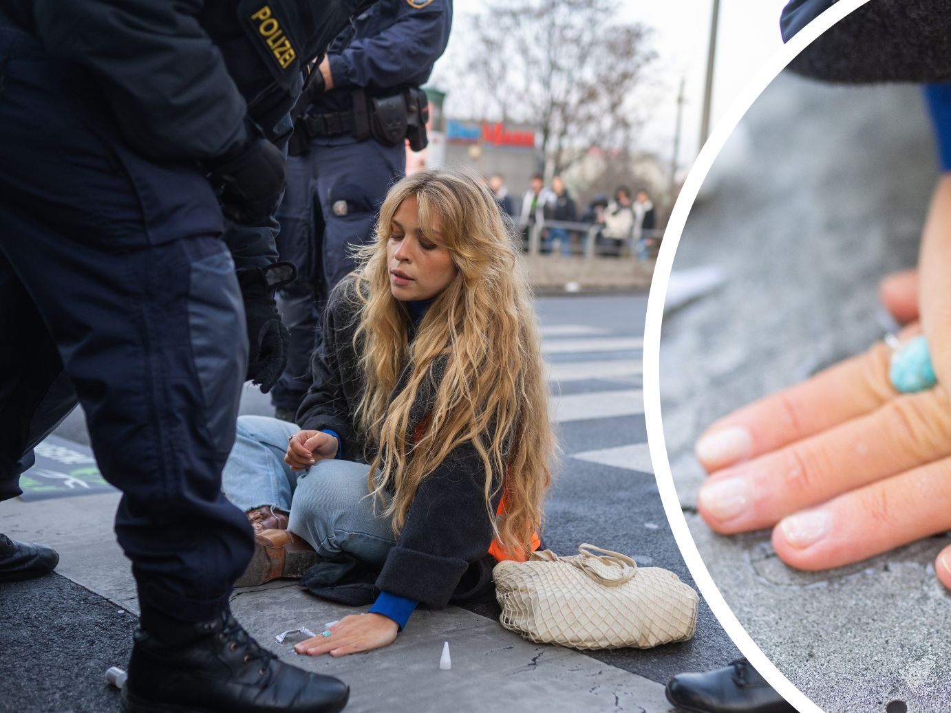 Die Klima-Aktivisten der "Letzten Generation" kritisieren das Vorgehen der Polizei bei der Aktion am Donnerstag in Wien. Die Klima-Aktivisten der "Letzten Generation" kritisieren das Vorgehen der Polizei bei der Aktion am Donnerstag in Wien.