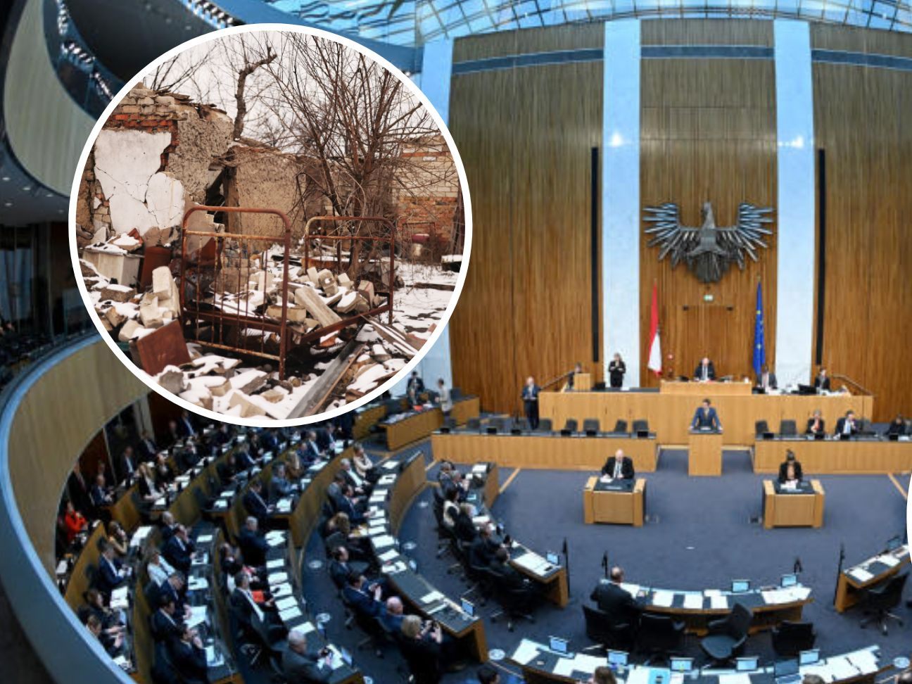 Der Nationaltag kommt anlässlich des Jahrestages des russischen Angriffskrieges gegen die Ukraine zu einer Sondersitzung zusammen. Der Nationaltag kommt anlässlich des Jahrestages des russischen Angriffskrieges gegen die Ukraine zu einer Sondersitzung zusammen.