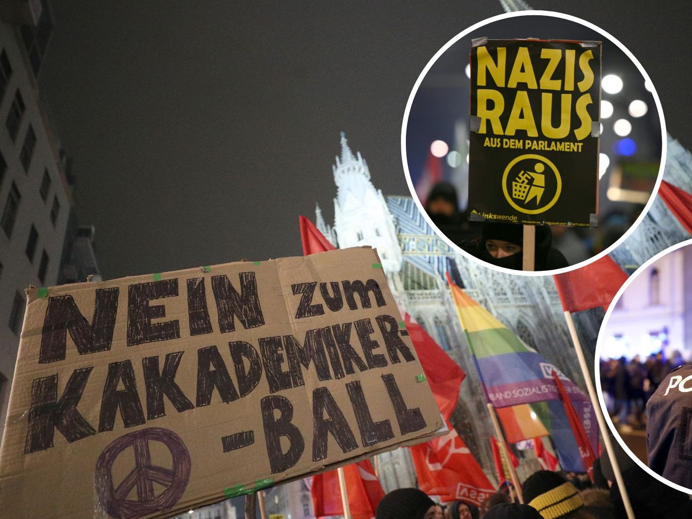 Schon am Vorabend zum Wiener Akademikerball kam es bei Demonstrationen zu Ausschreitungen. Schon am Vorabend zum Wiener Akademikerball kam es bei Demonstrationen zu Ausschreitungen.