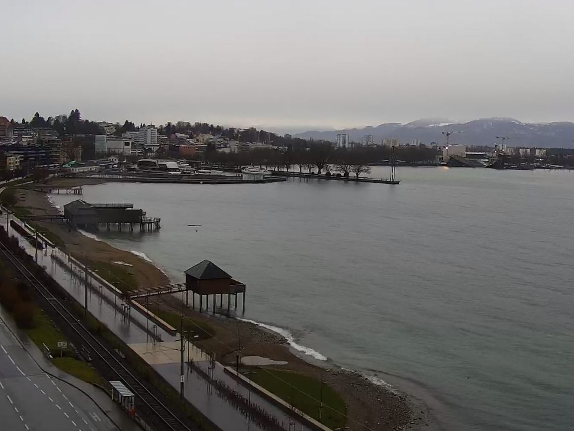 Blick auf den Bodensee und Bregenz. Blick auf den Bodensee und Bregenz.