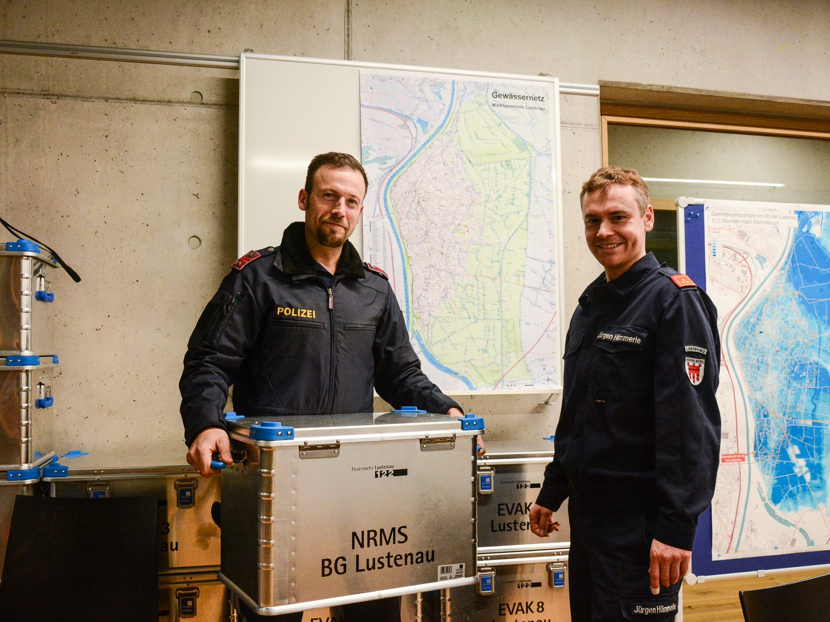 Im Falle eines möglichen Blackouts sehen sich der Katastrophenbeauftragte Simon Müller (links) und Feuerwehrkommandant Jürgen Hämmerle (rechts) gut vorbereitet.