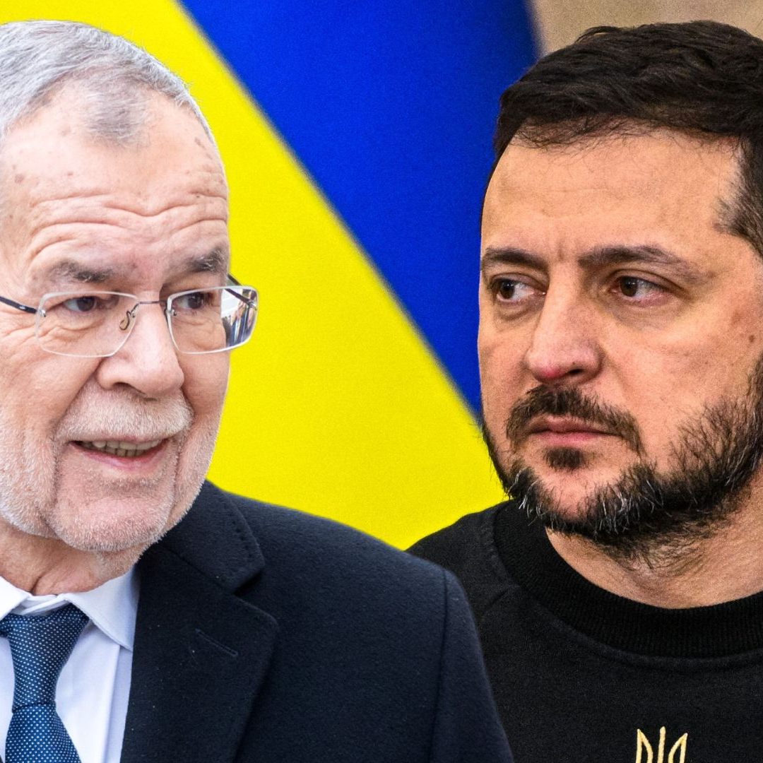 Alexander van der Bellen, Wolodymyr Selenskyj (Fotomontage).