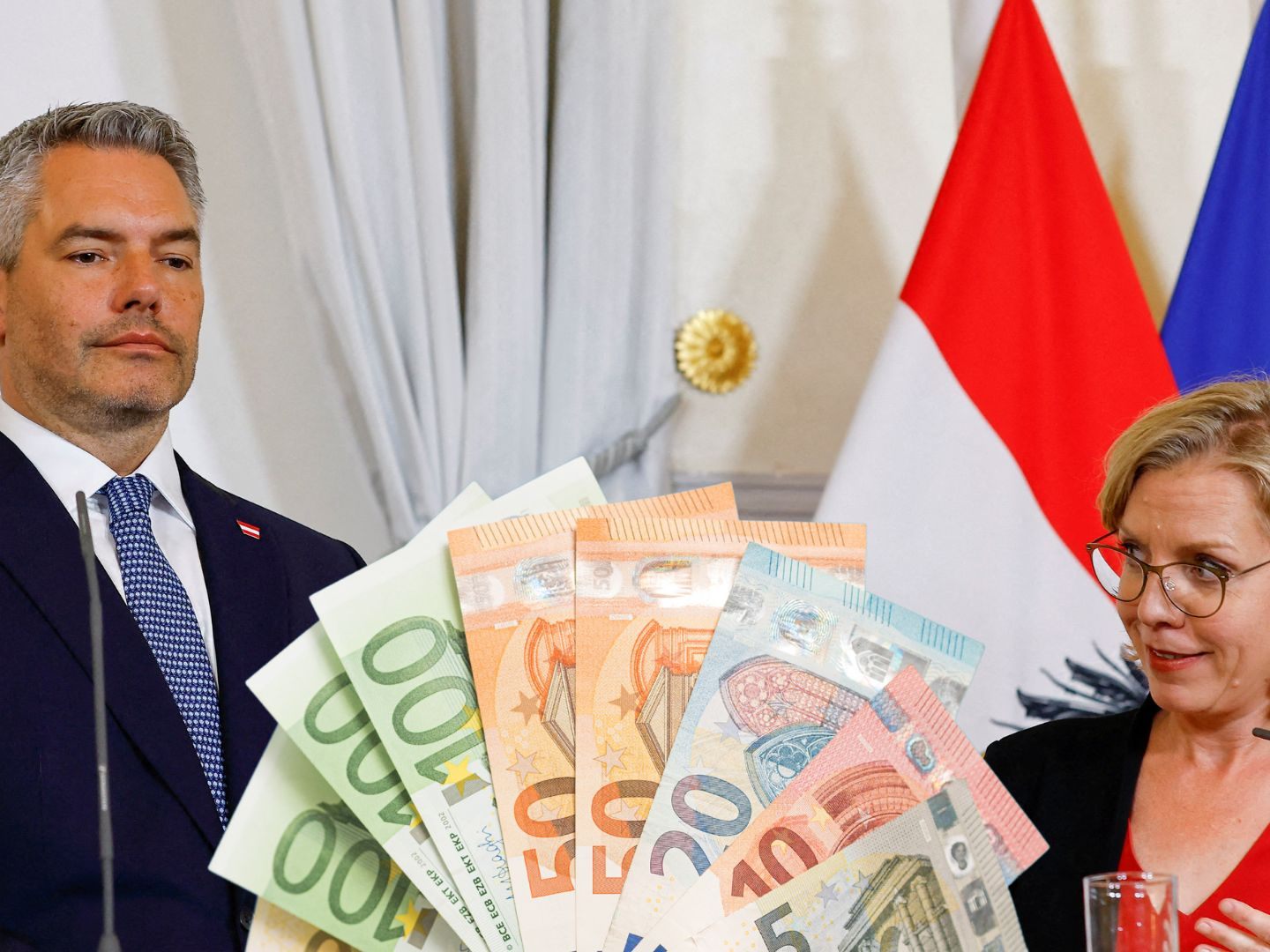Geben gern Geld aus: Bundeskanzler Karl Nehammer, energieministerin Leonore Gewessler.