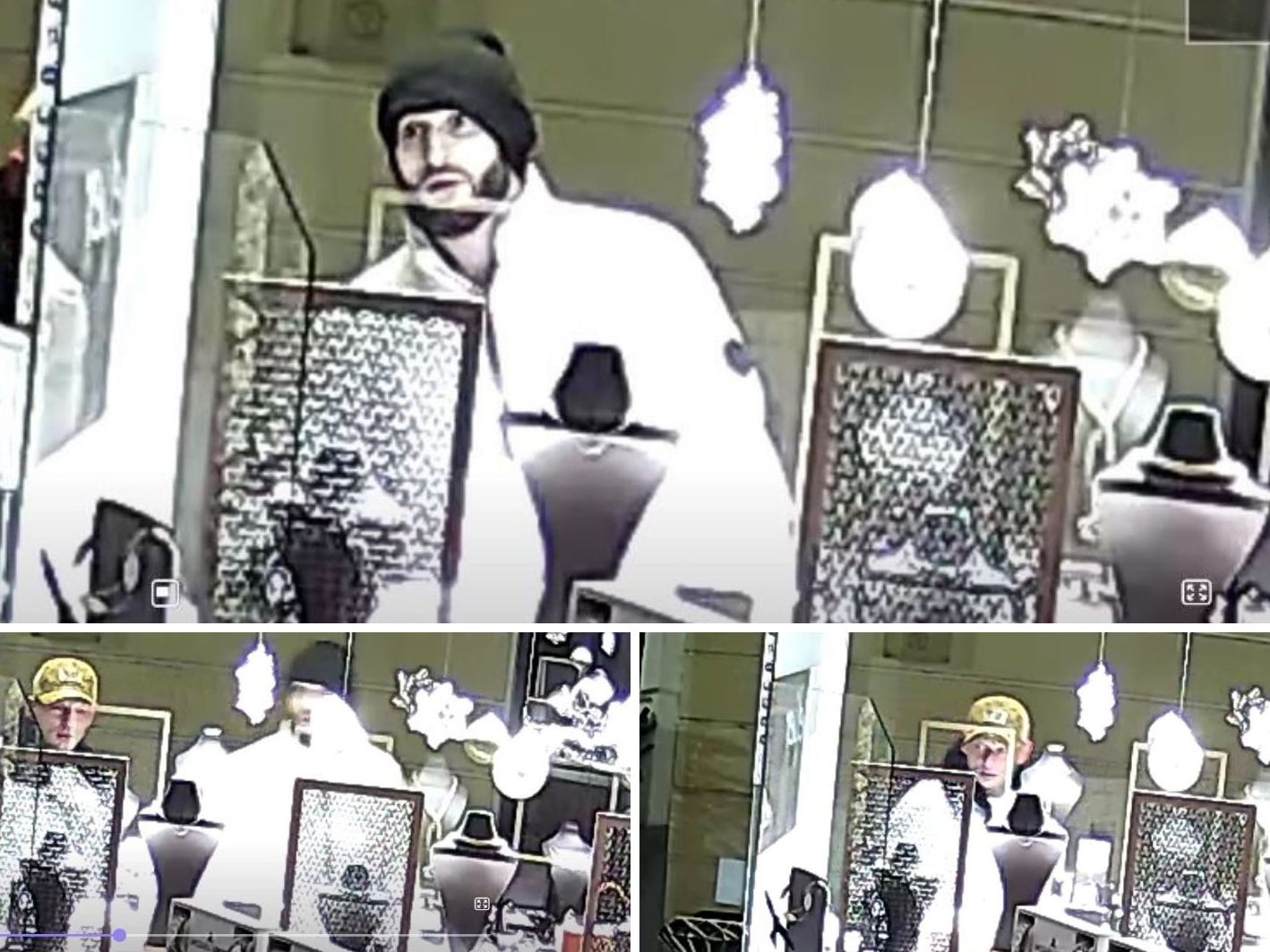 Die Polizei sucht nach diesen beiden mutmaßlichen Schmuck-Dieben.
